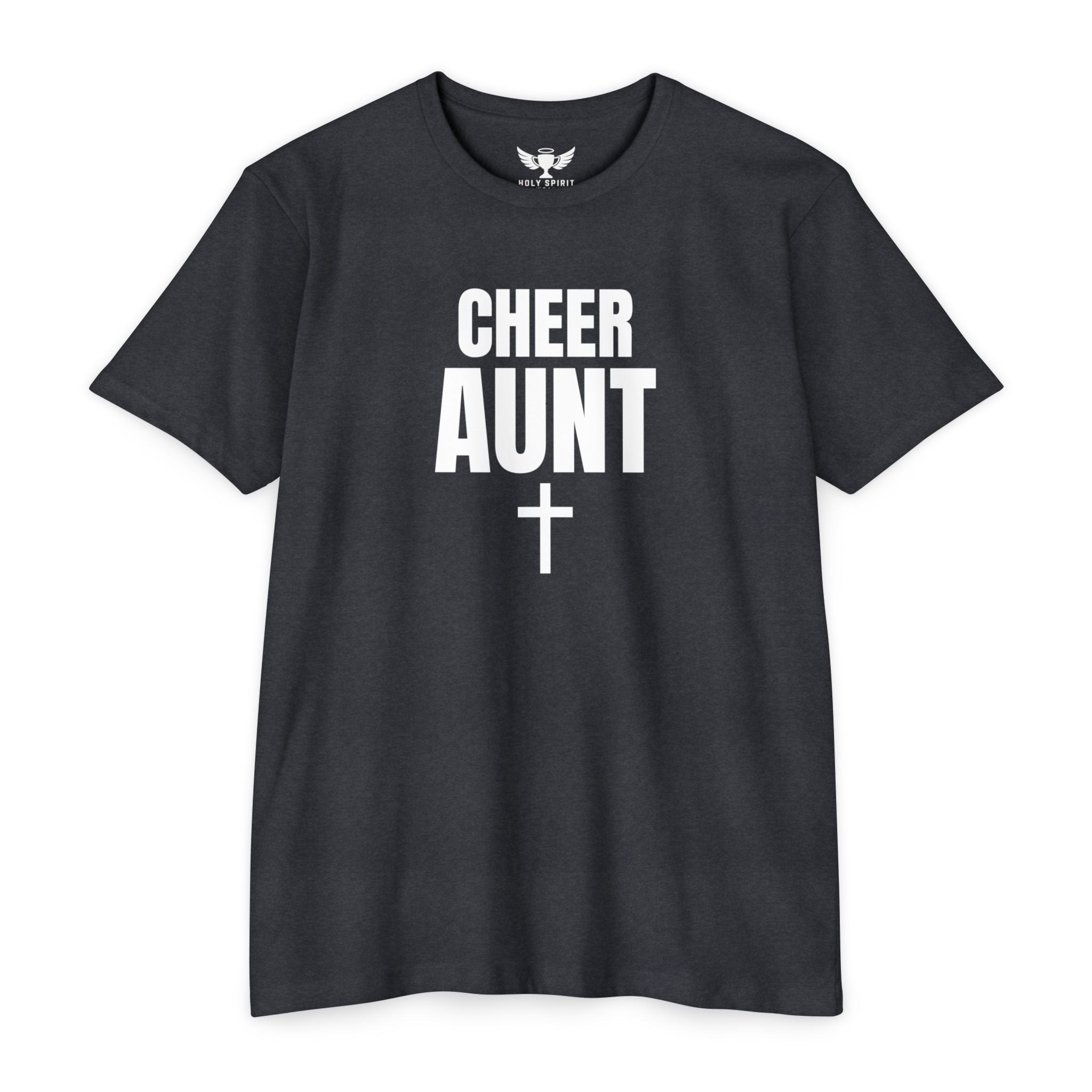 Cheer Aunt T-Shirt — Personalized Back Name & Number