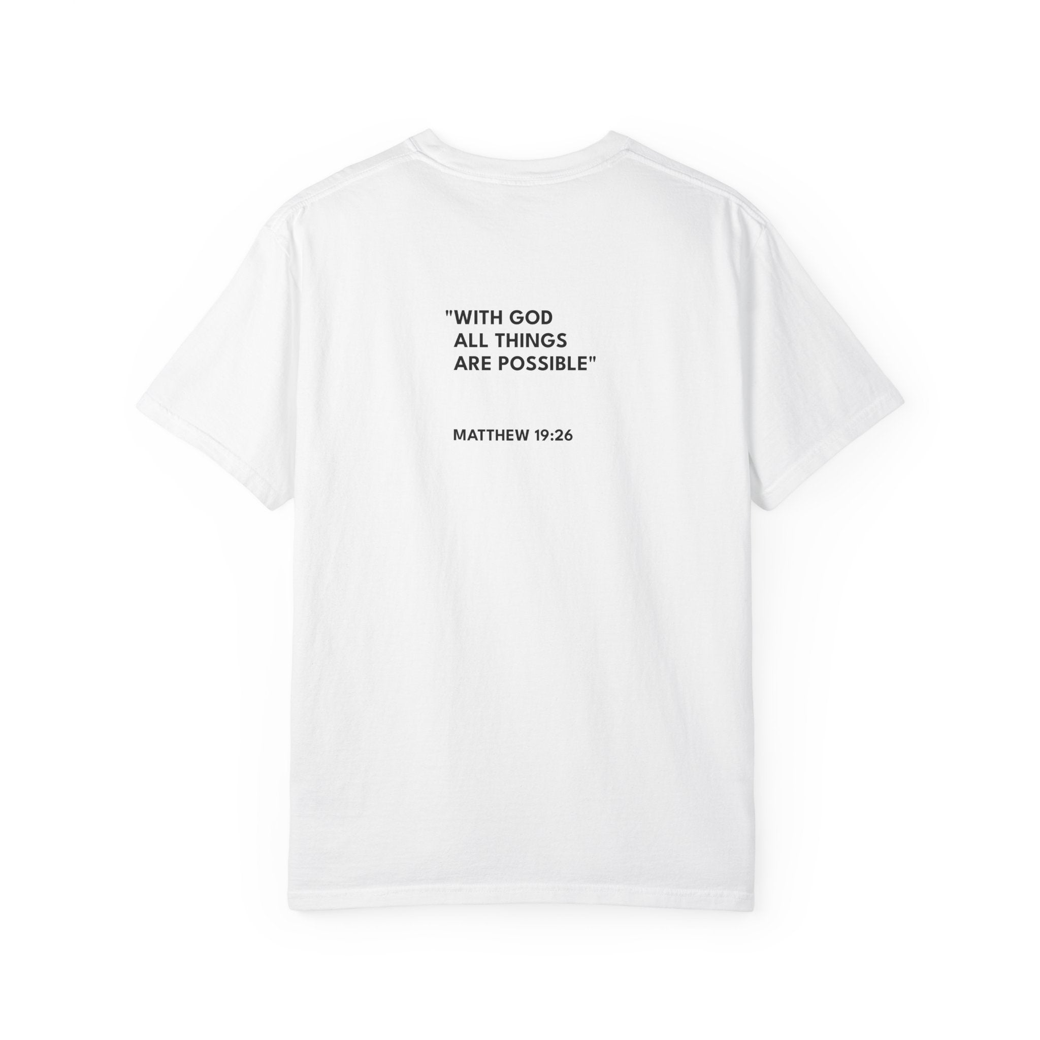 Matthew 19:26 Unisex Logo Casual T-Shirt