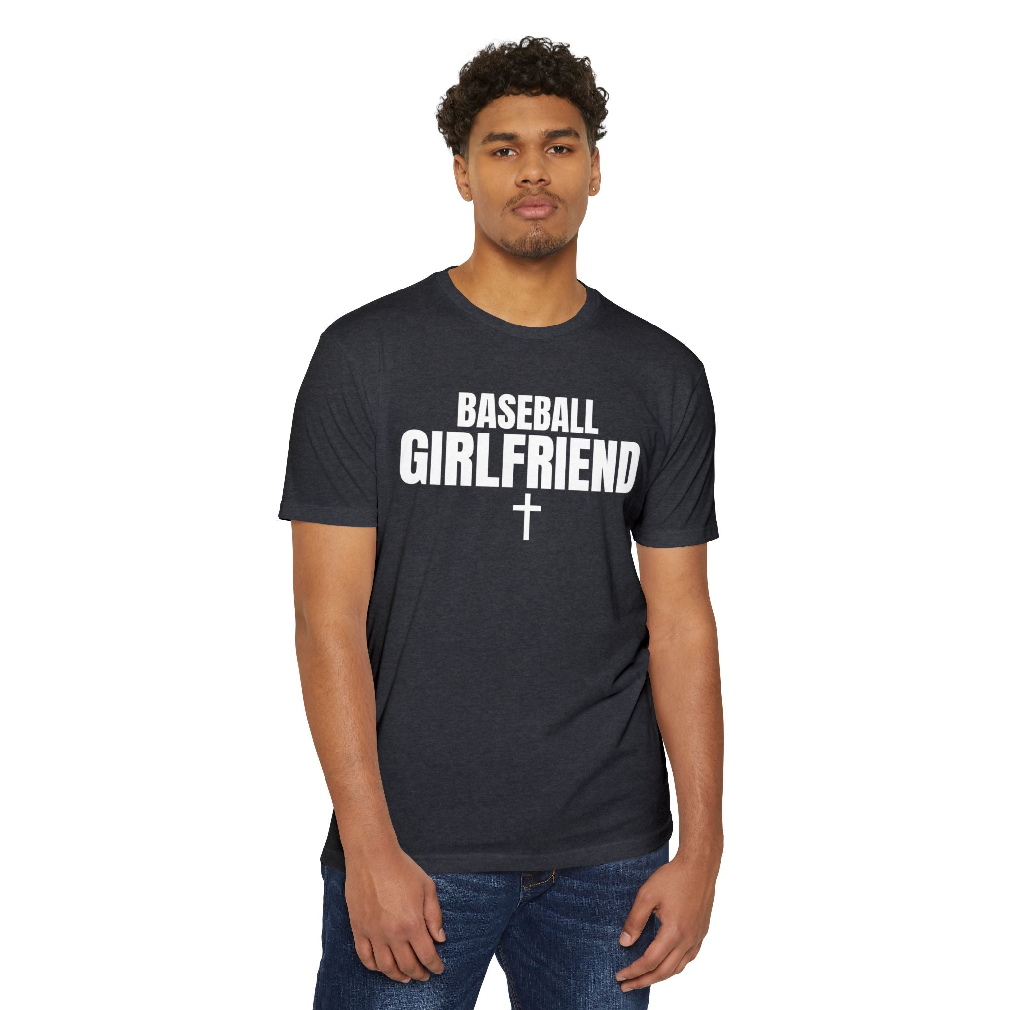 Baseball Girlfriend T-Shirt — Personalized Back Name & Number Tee