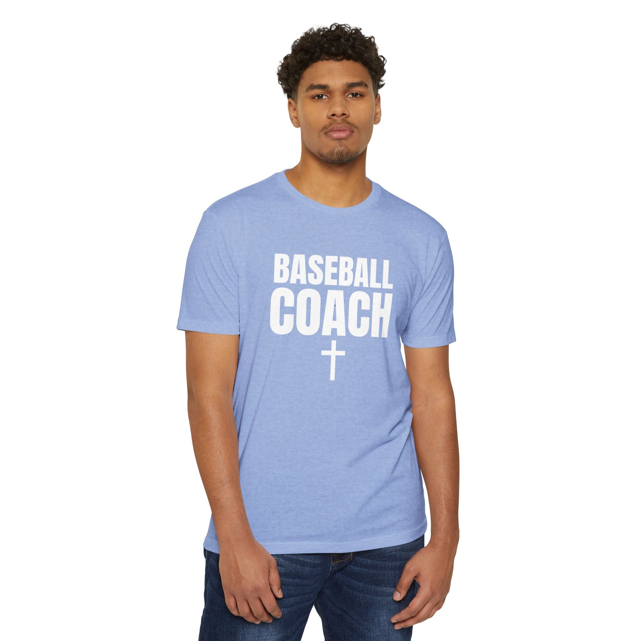 Baseball Coach T-Shirt — Custom Back Name & Number