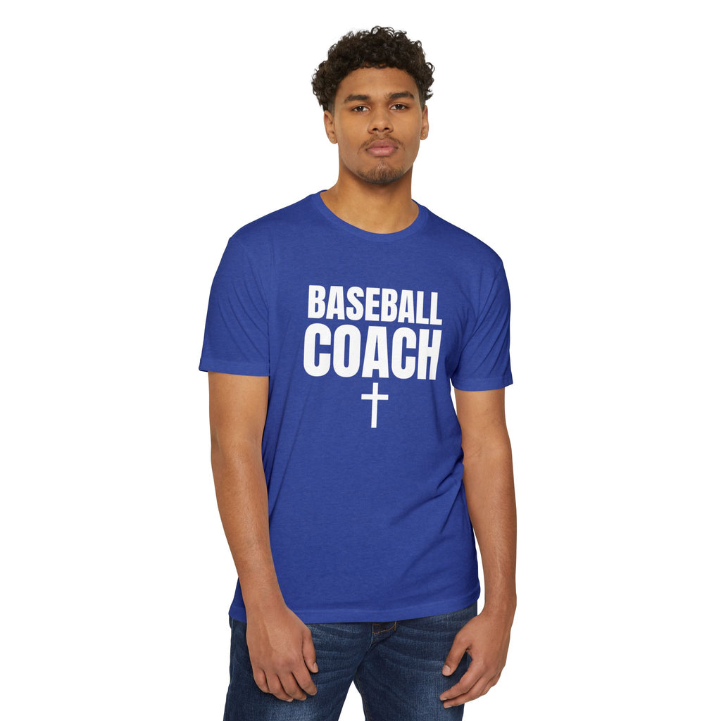 Baseball Coach T-Shirt — Custom Back Name & Number