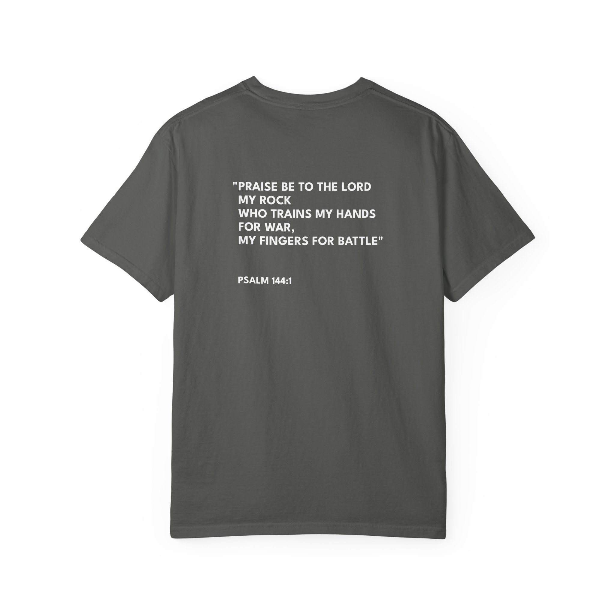 Psalm 144:1 Text Logo - Unisex Casual T-Shirt