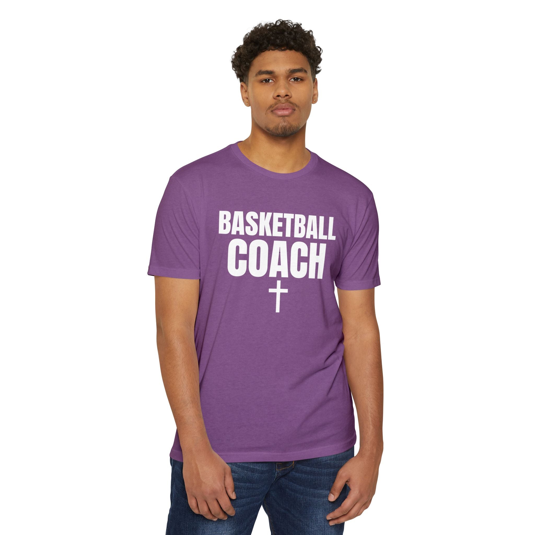 Basketball Coach T-Shirt — Custom Back Name & Number