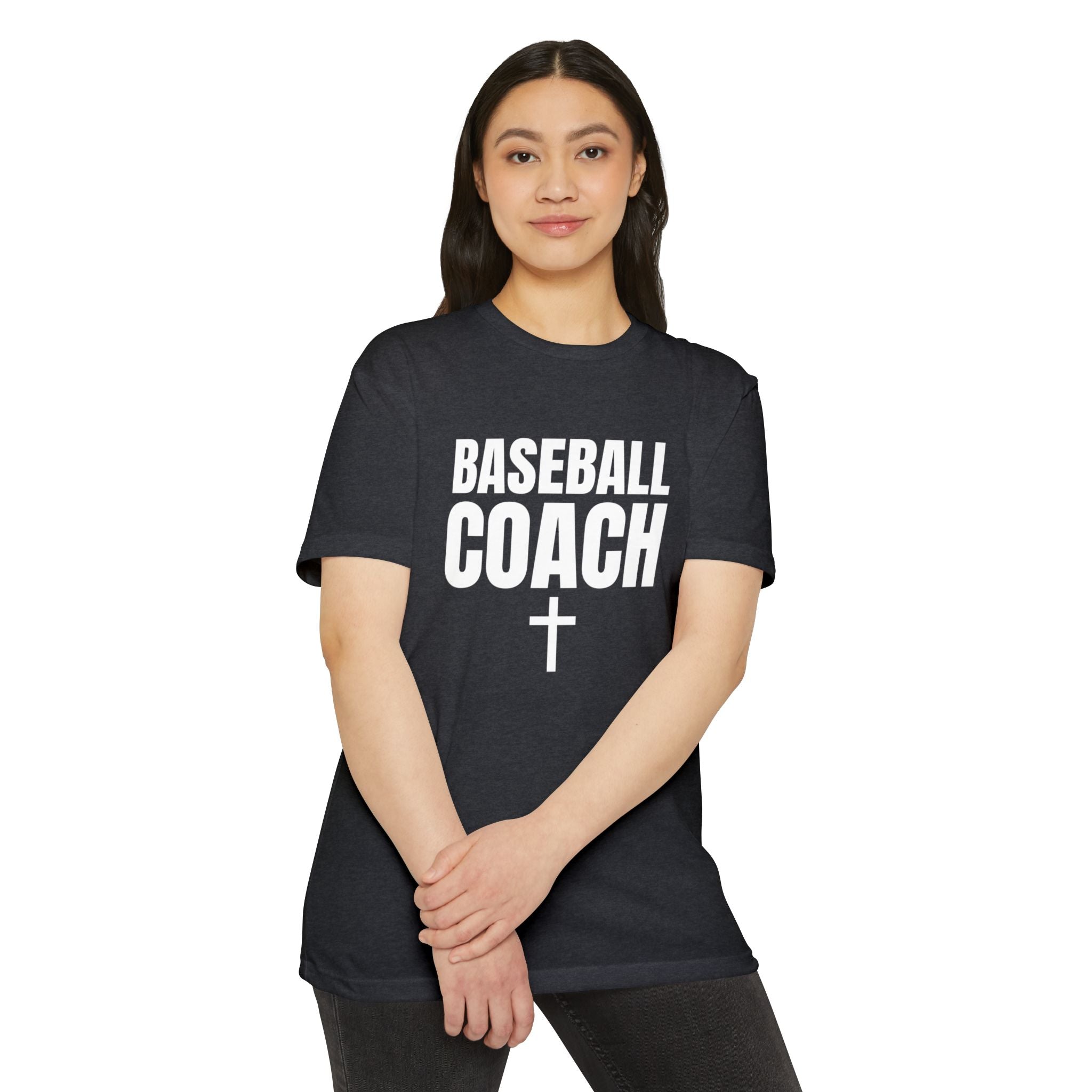 Baseball Coach T-Shirt — Custom Back Name & Number