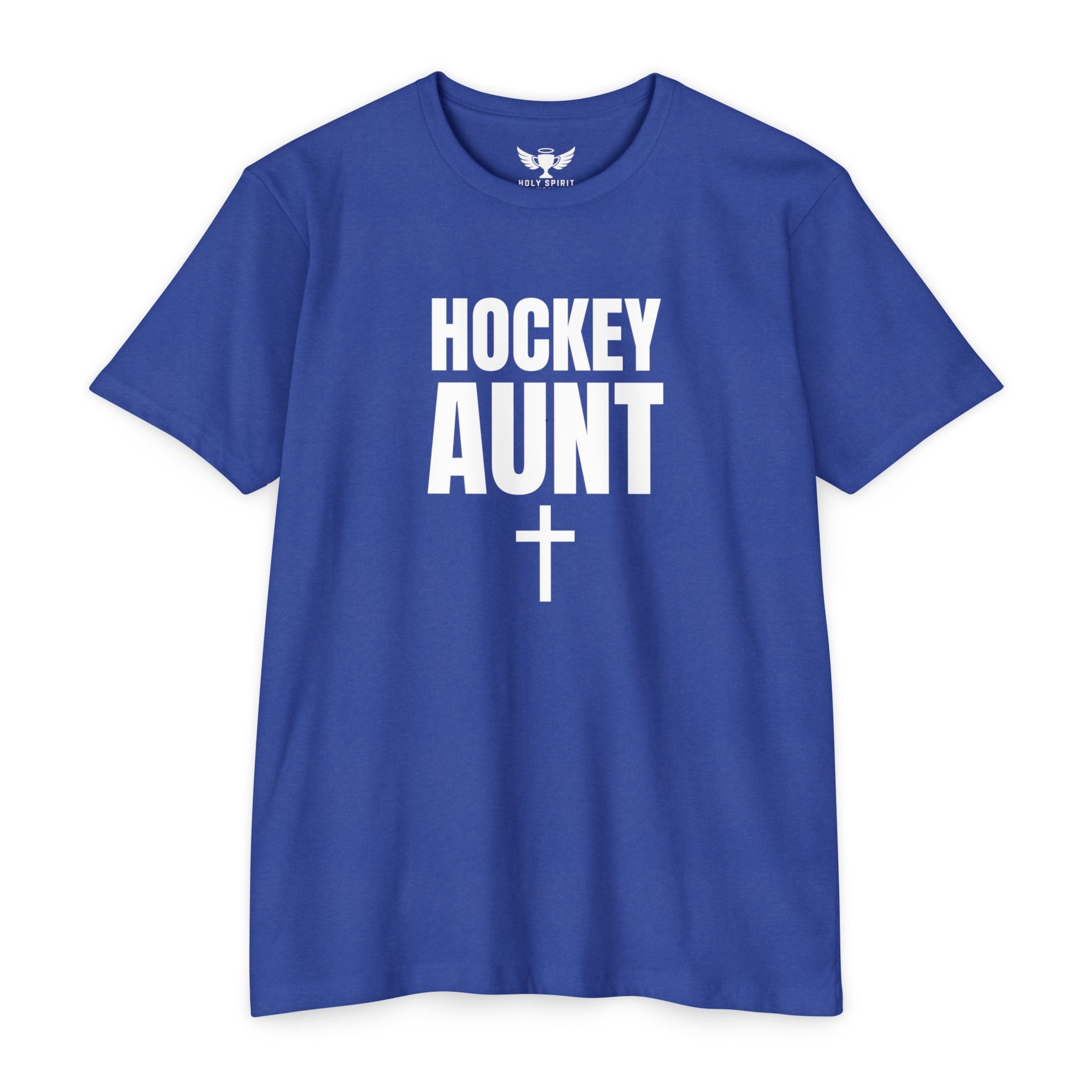 Hockey Aunt T-Shirt — Personalized Back Number Jersey with Cross