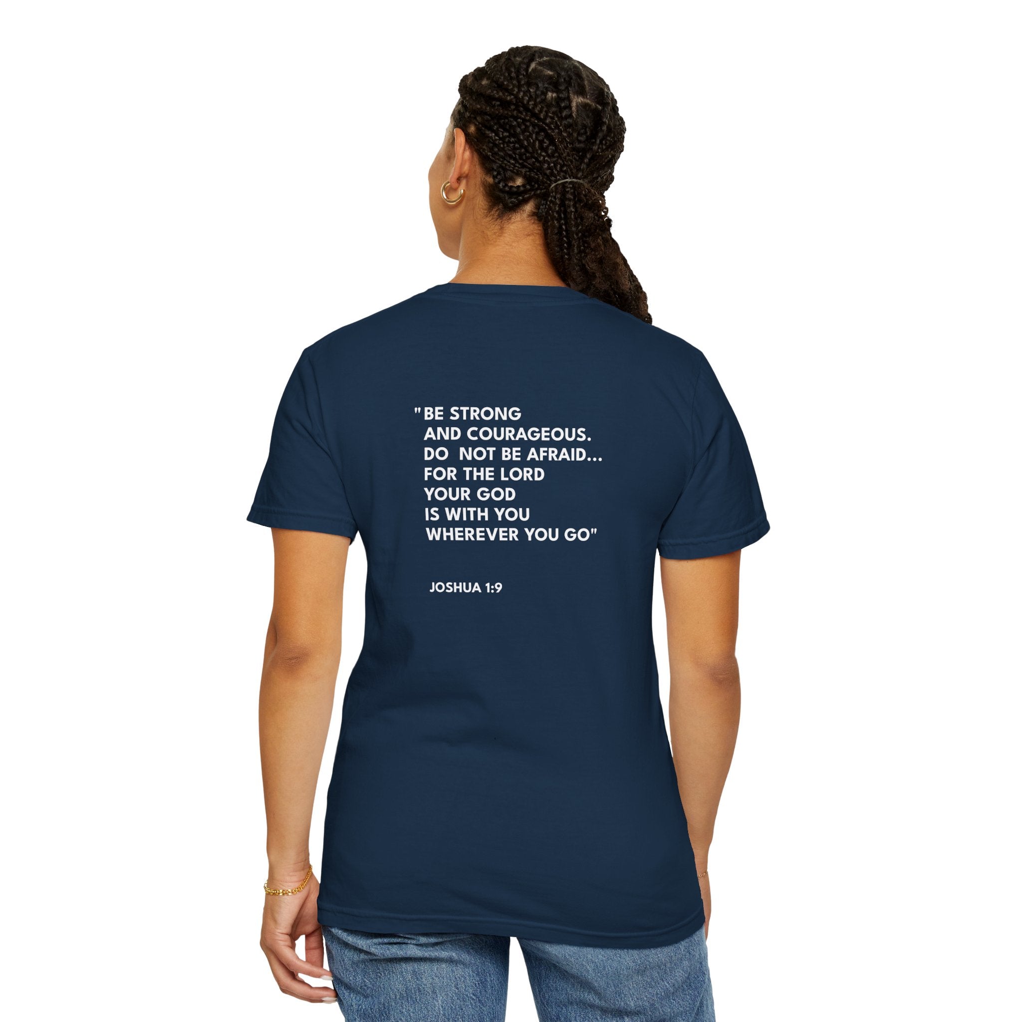 Joshua 1:9 Text Logo - Unisex Casual T-Shirt