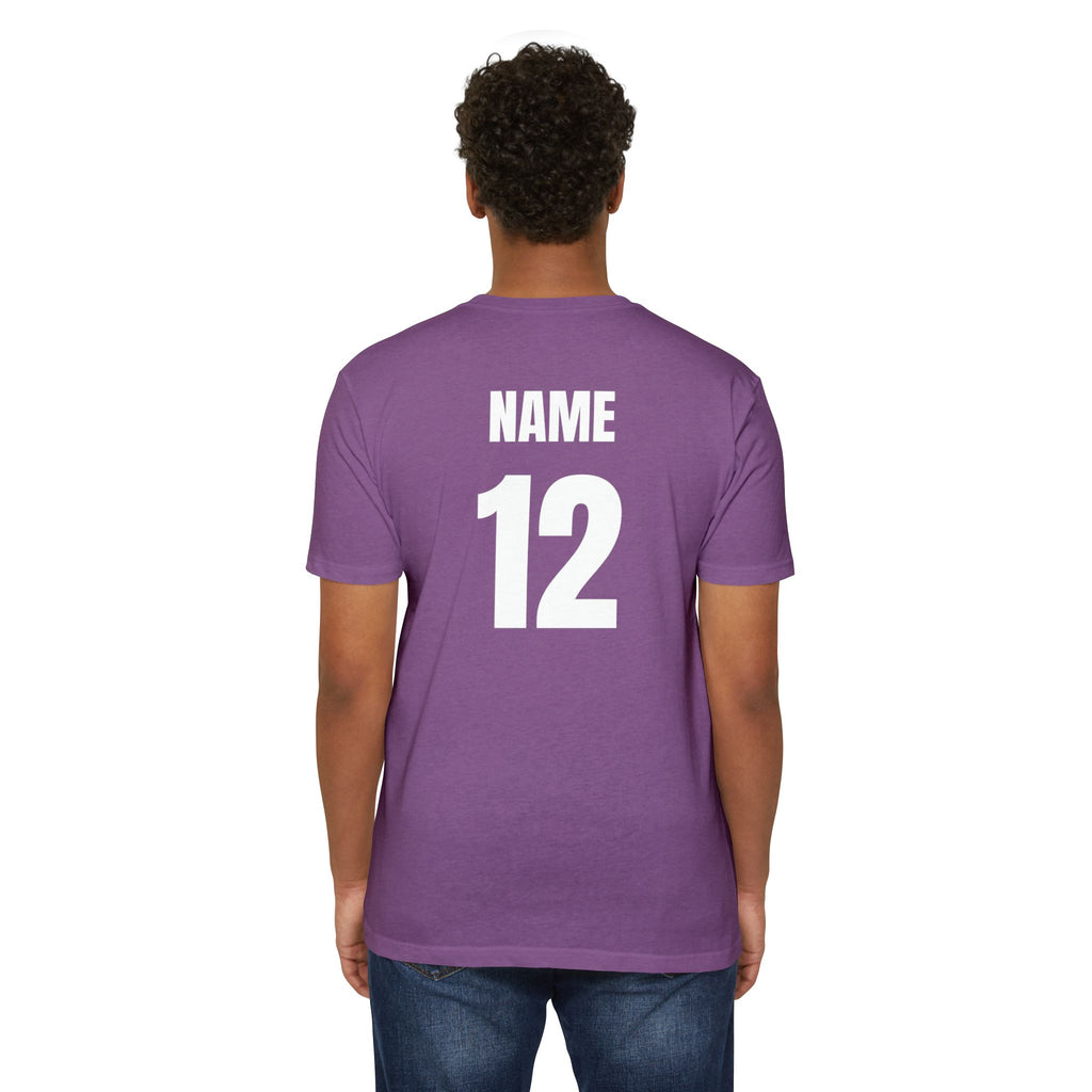 Lacrosse Boyfriend T-Shirt — Custom Name & Number Sports Tee