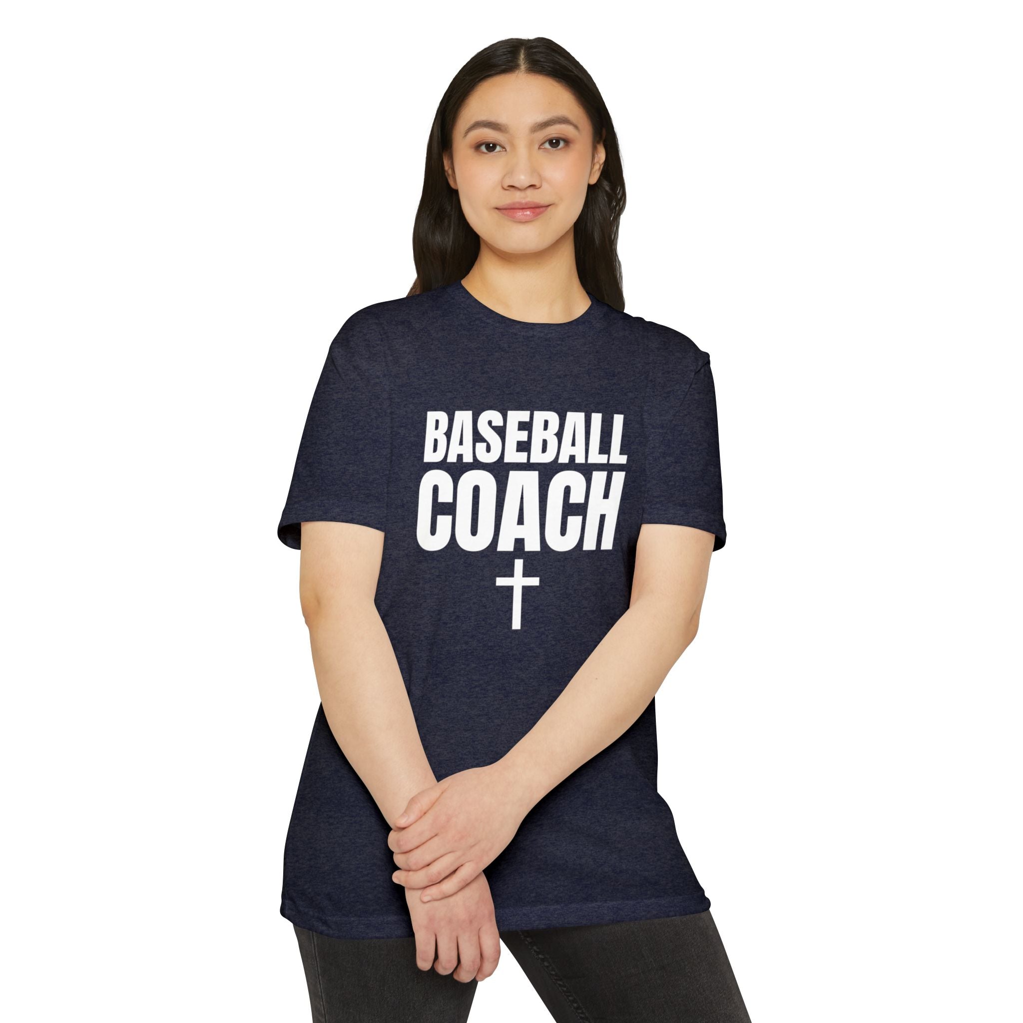 Baseball Coach T-Shirt — Custom Back Name & Number