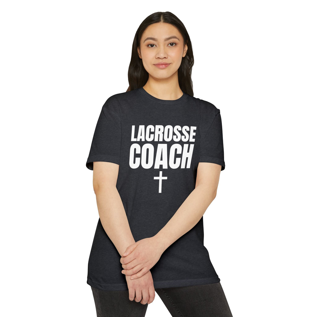 Lacrosse Coach T-Shirt – Custom Name & Number Sports Tee
