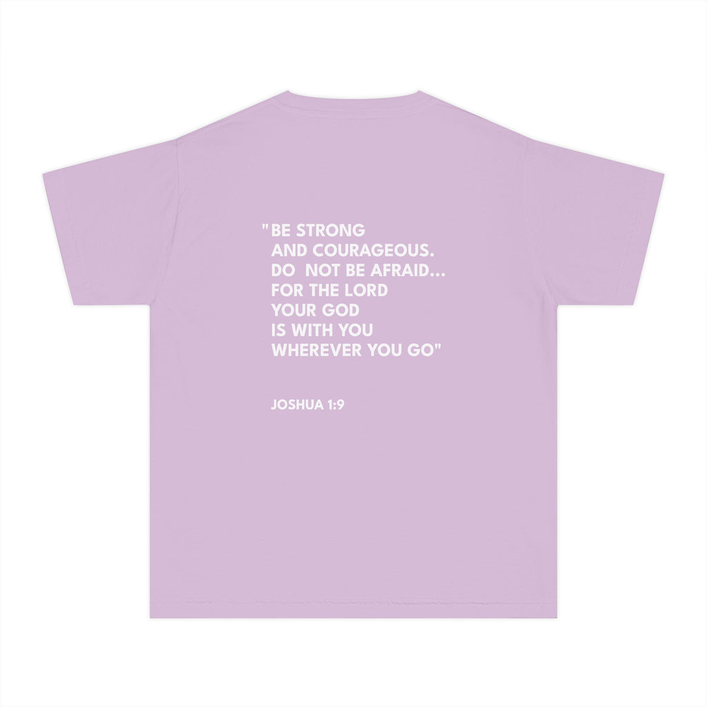 Joshua 1:9 Youth Tee/Text Logo