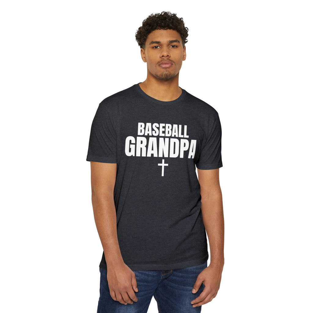 Baseball Grandpa T-Shirt — Custom Back Name & Number