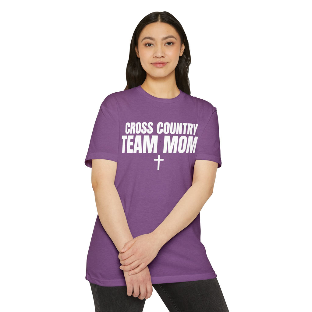 Cross Country Team Mom T-Shirt — Custom Name & Number Sports Tee