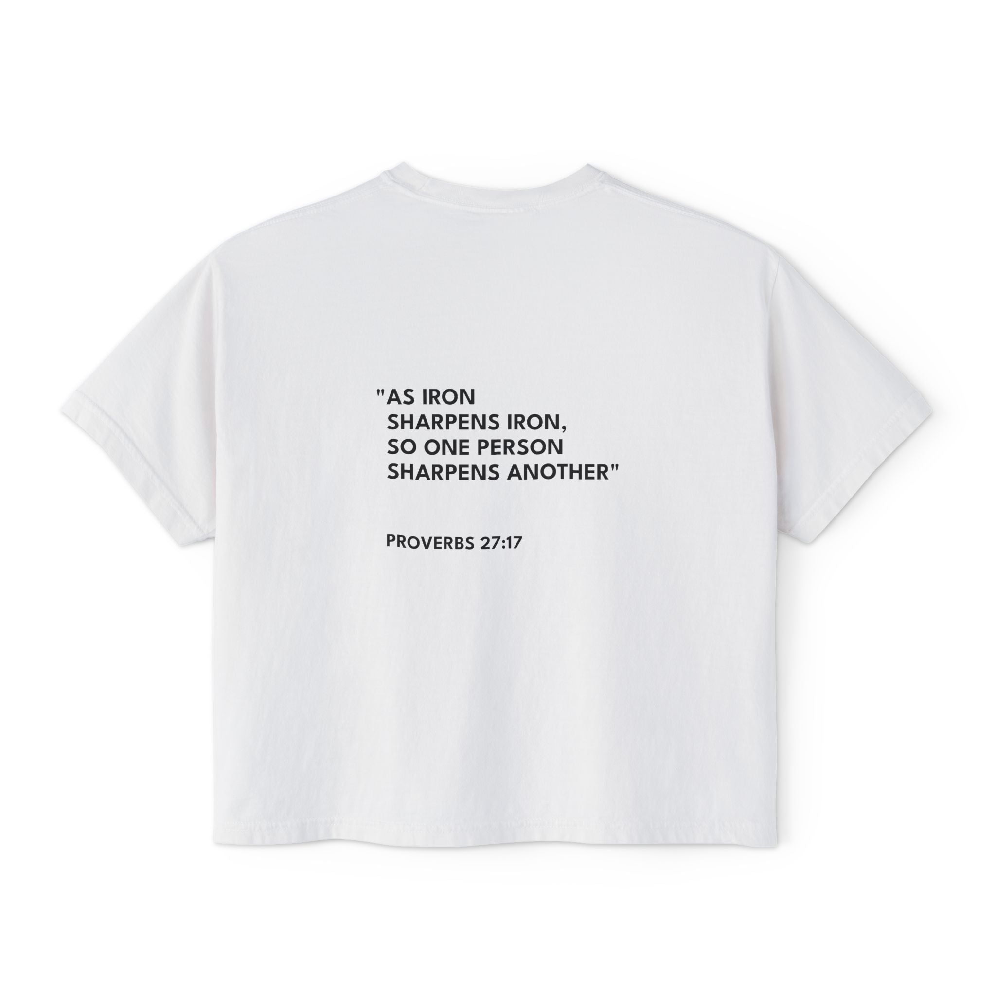 Proverbs 27:17 Women's Logo Boxy Tee
