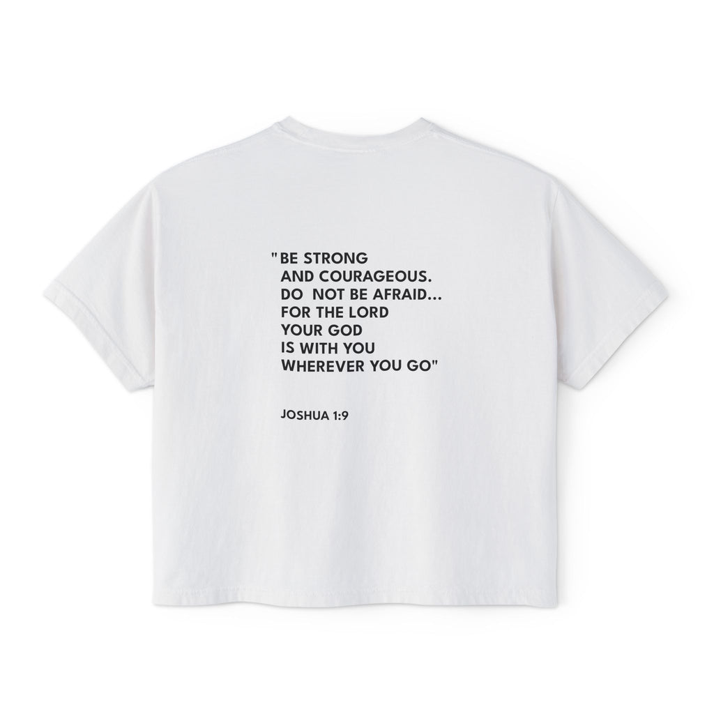 Joshua 1:9 Women's Logo Boxy Tee