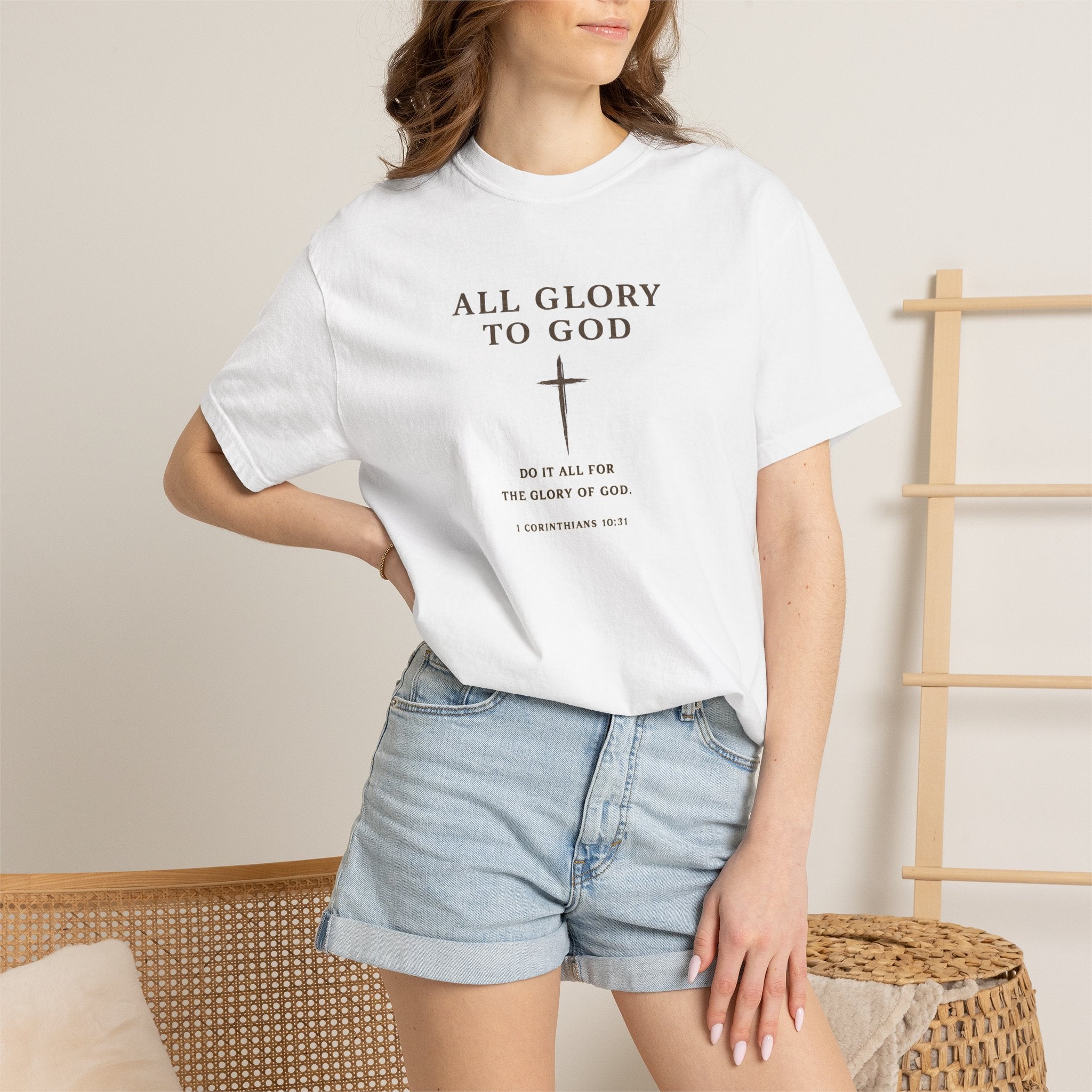 All Glory To God - Women's Tennis Tee — Faith-Based Athletic T-Shirt