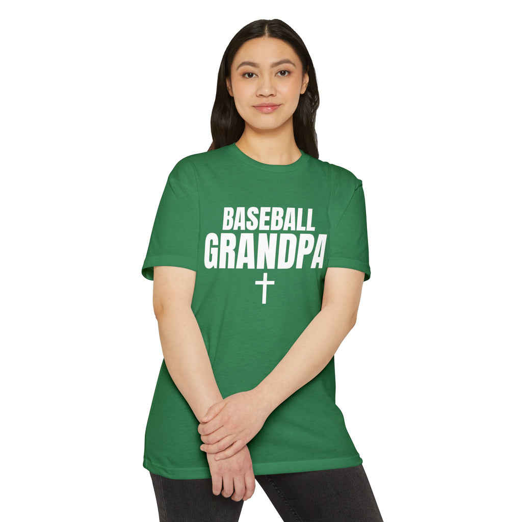 Baseball Grandpa T-Shirt — Custom Back Name & Number