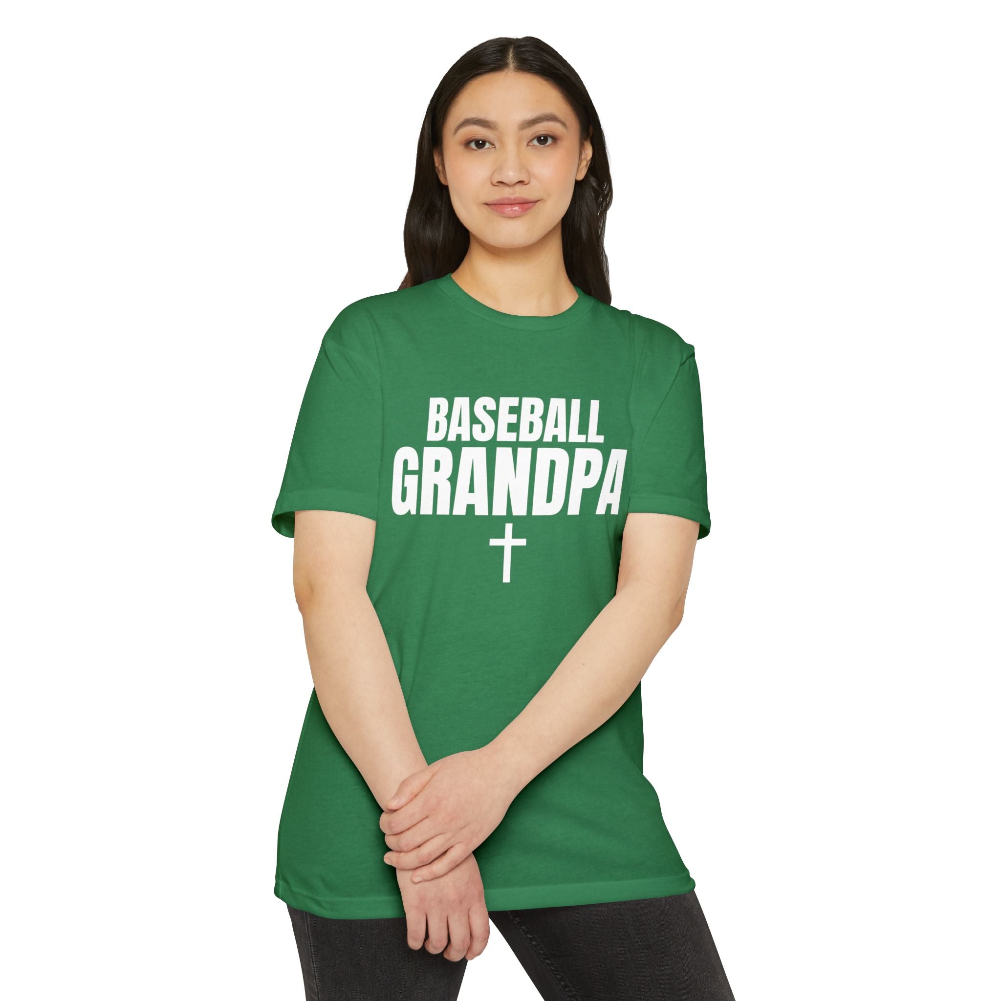Baseball Grandpa T-Shirt — Custom Back Name & Number