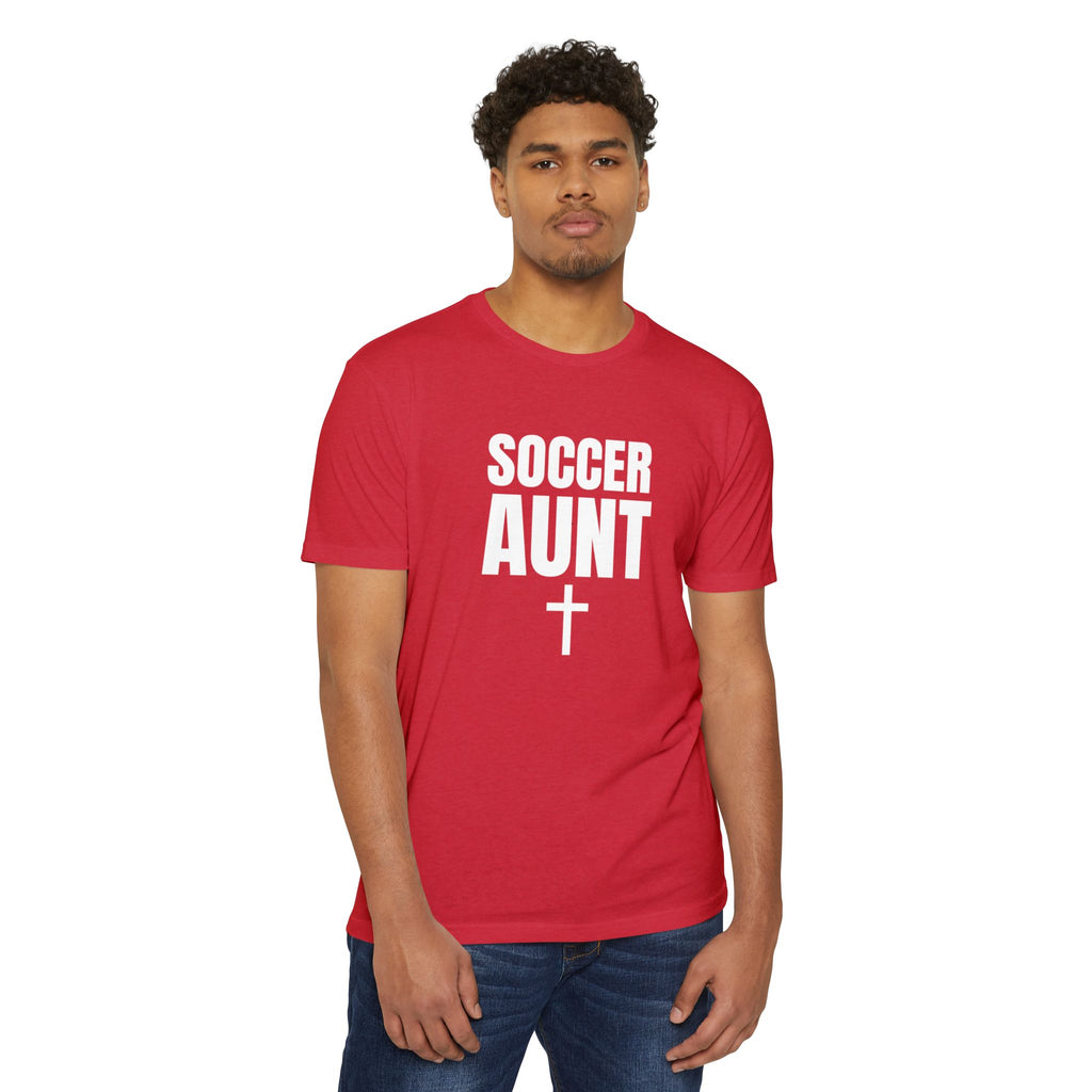 Soccer Aunt T-Shirt — Customizable Back Name & Number