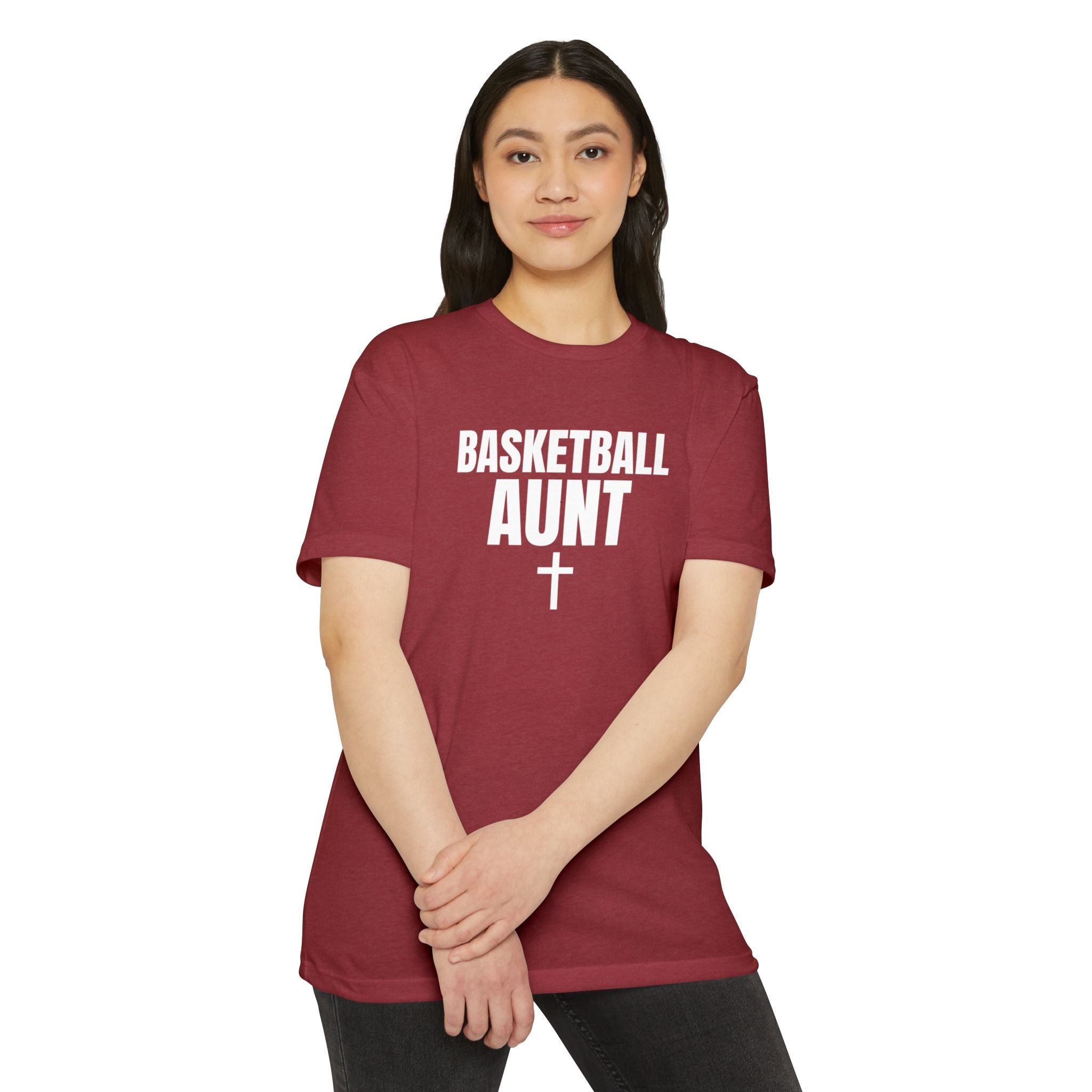 Basketball Aunt T-Shirt — Custom Back Name & Number