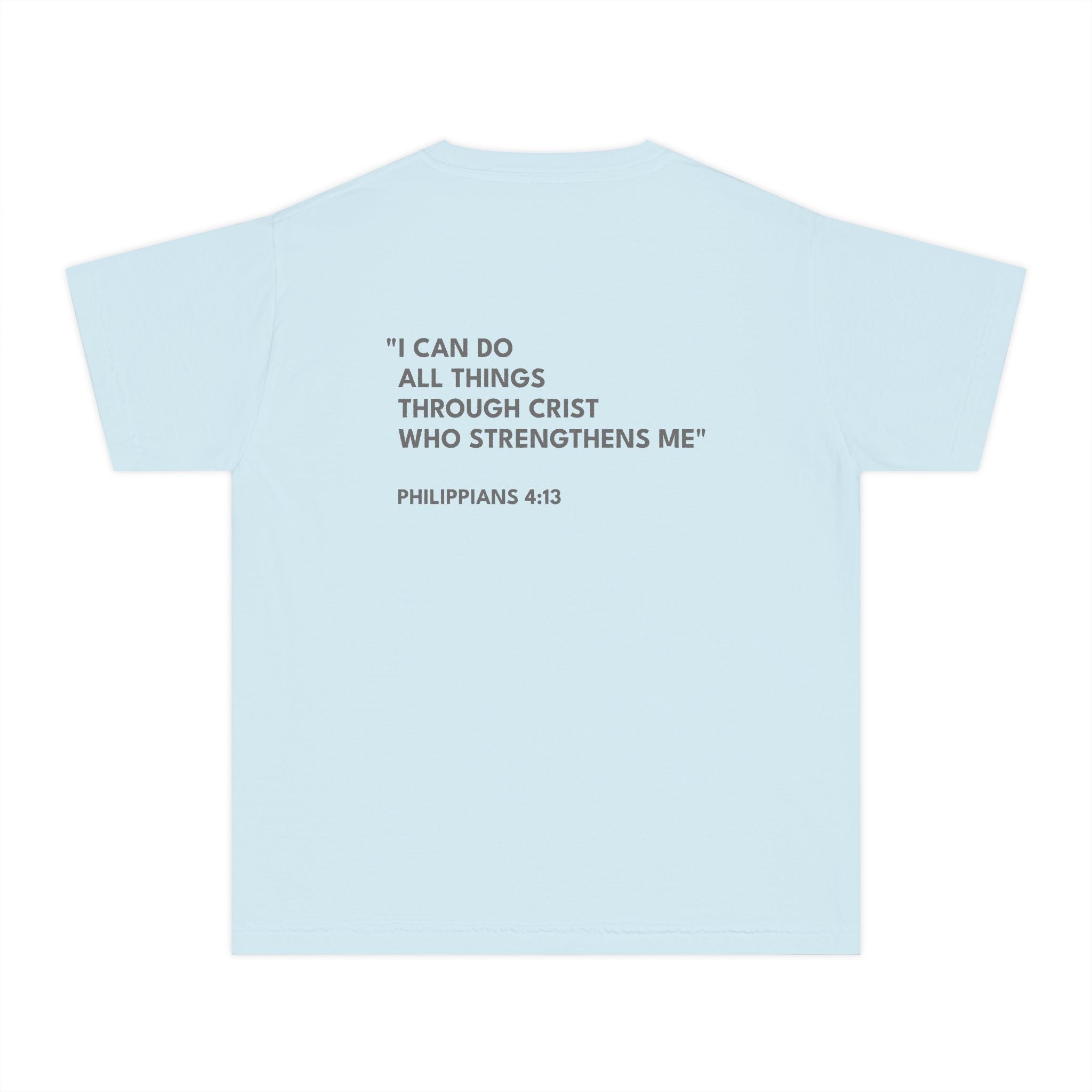 Philippians 4:13 Youth Tee/Text Logo