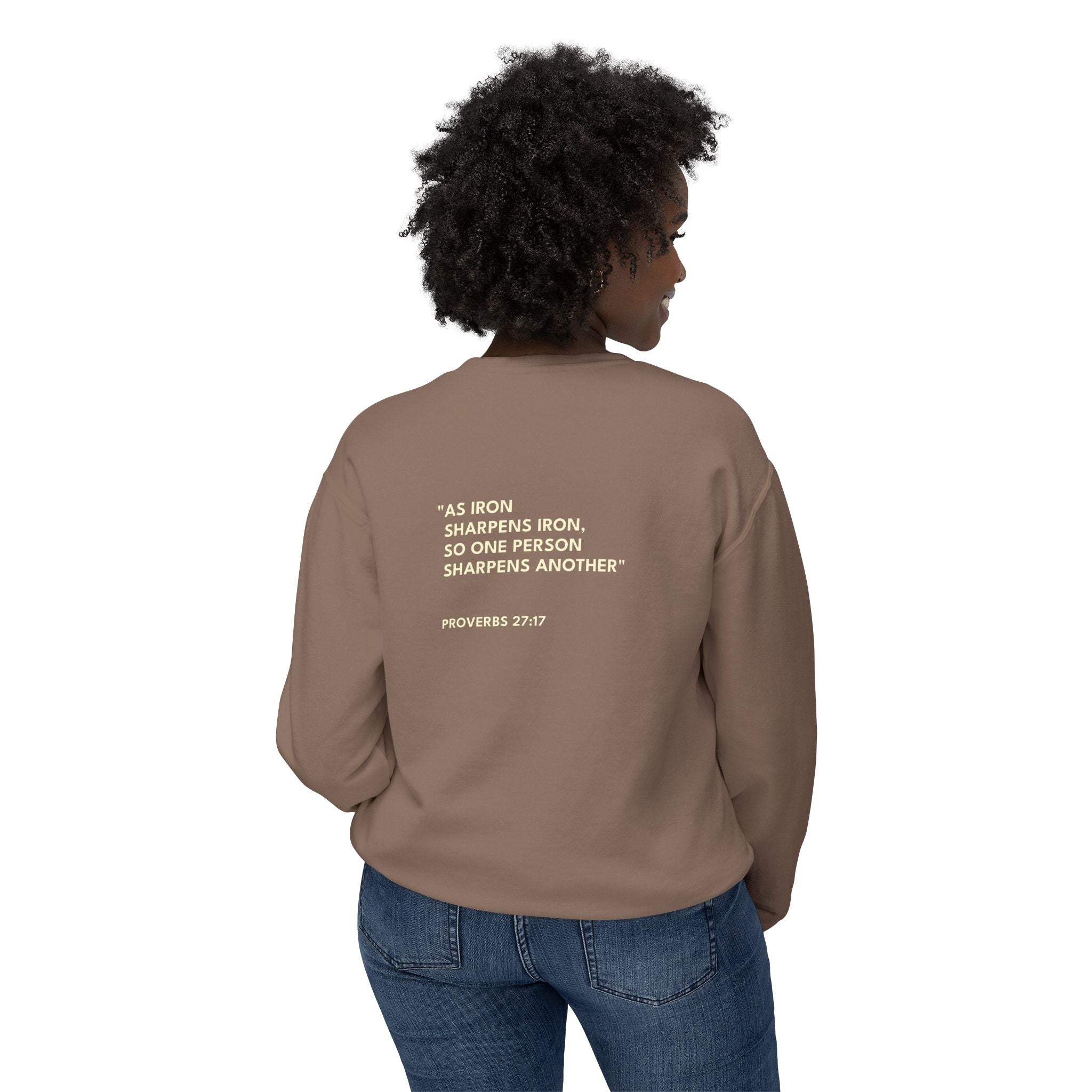Proverbs 27:17 Logo Crewneck Sweatshirt