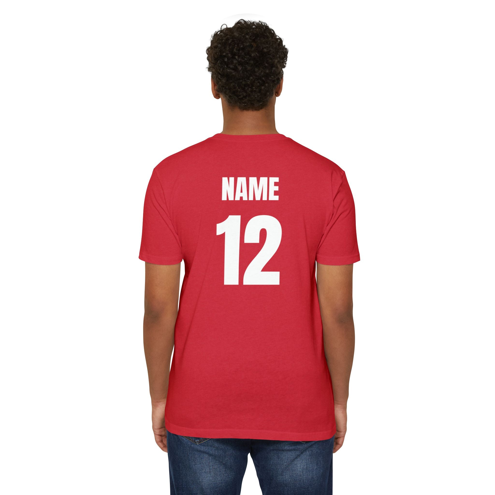 Baseball Dad T-Shirt — Custom Back Name & Number