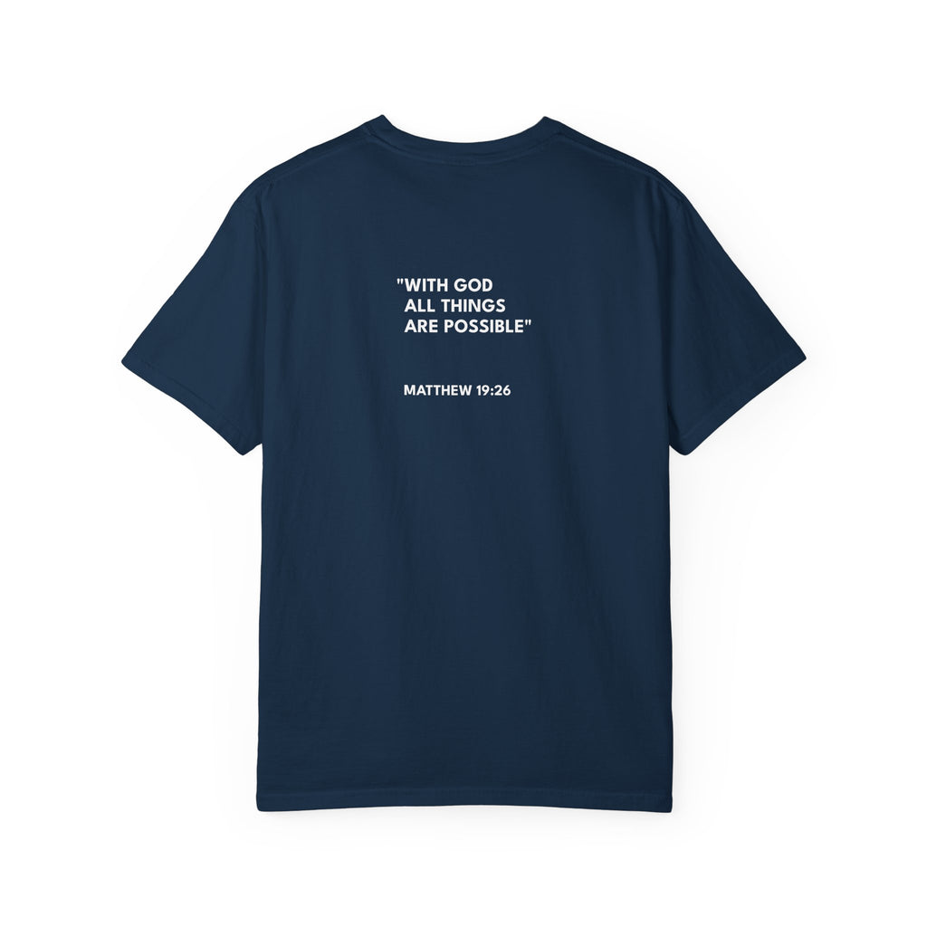 Matthew 19:26 Unisex Logo Casual T-Shirt