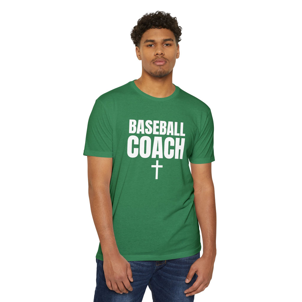 Baseball Coach T-Shirt — Custom Back Name & Number