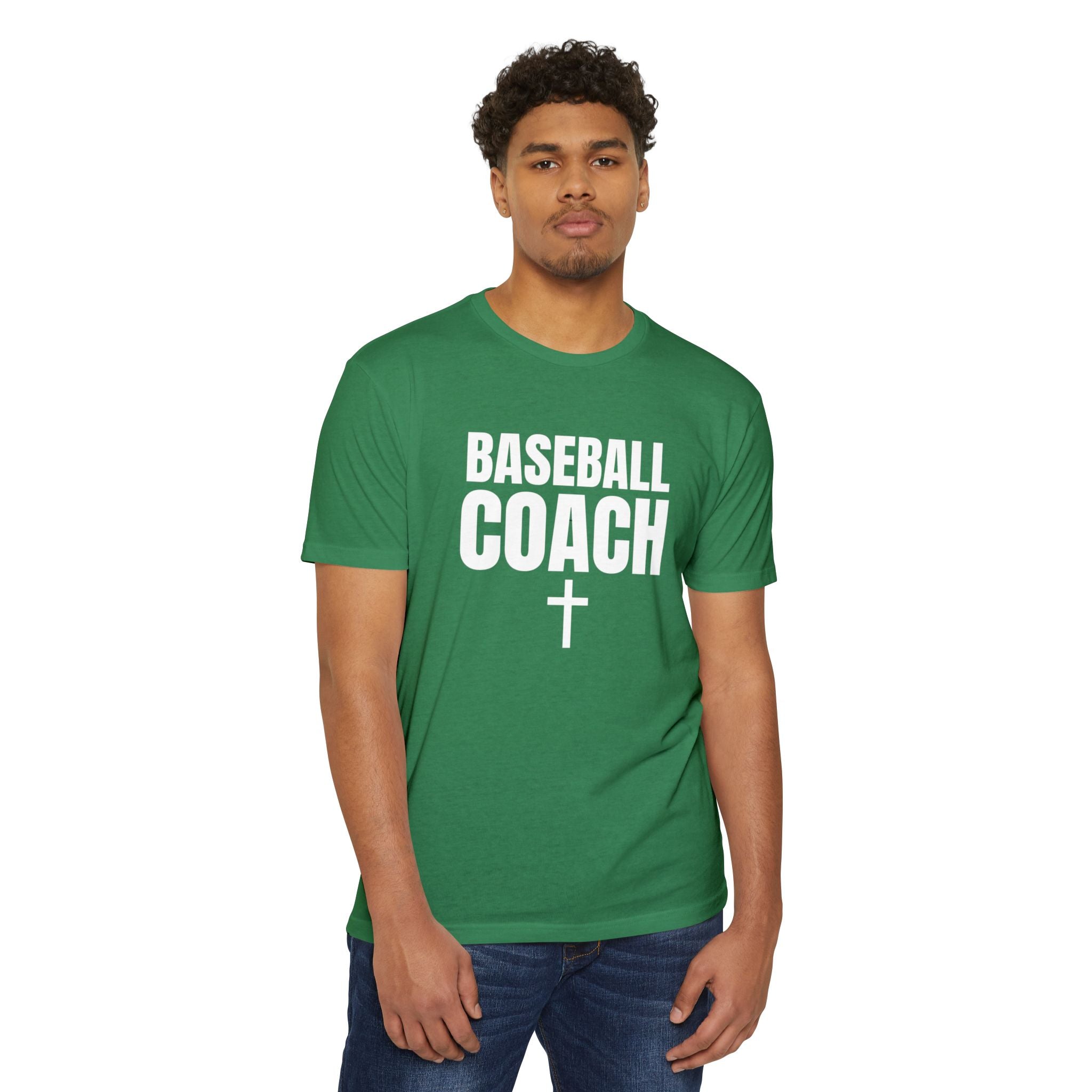 Baseball Coach T-Shirt — Custom Back Name & Number