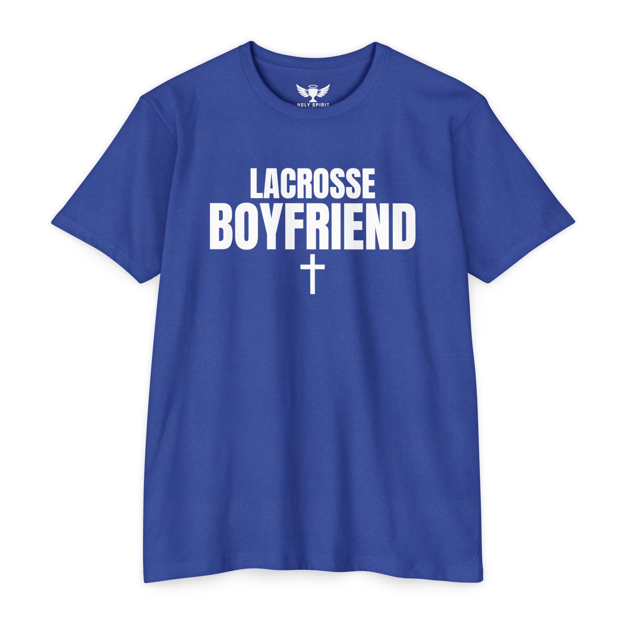 Lacrosse Boyfriend T-Shirt — Custom Name & Number Sports Tee