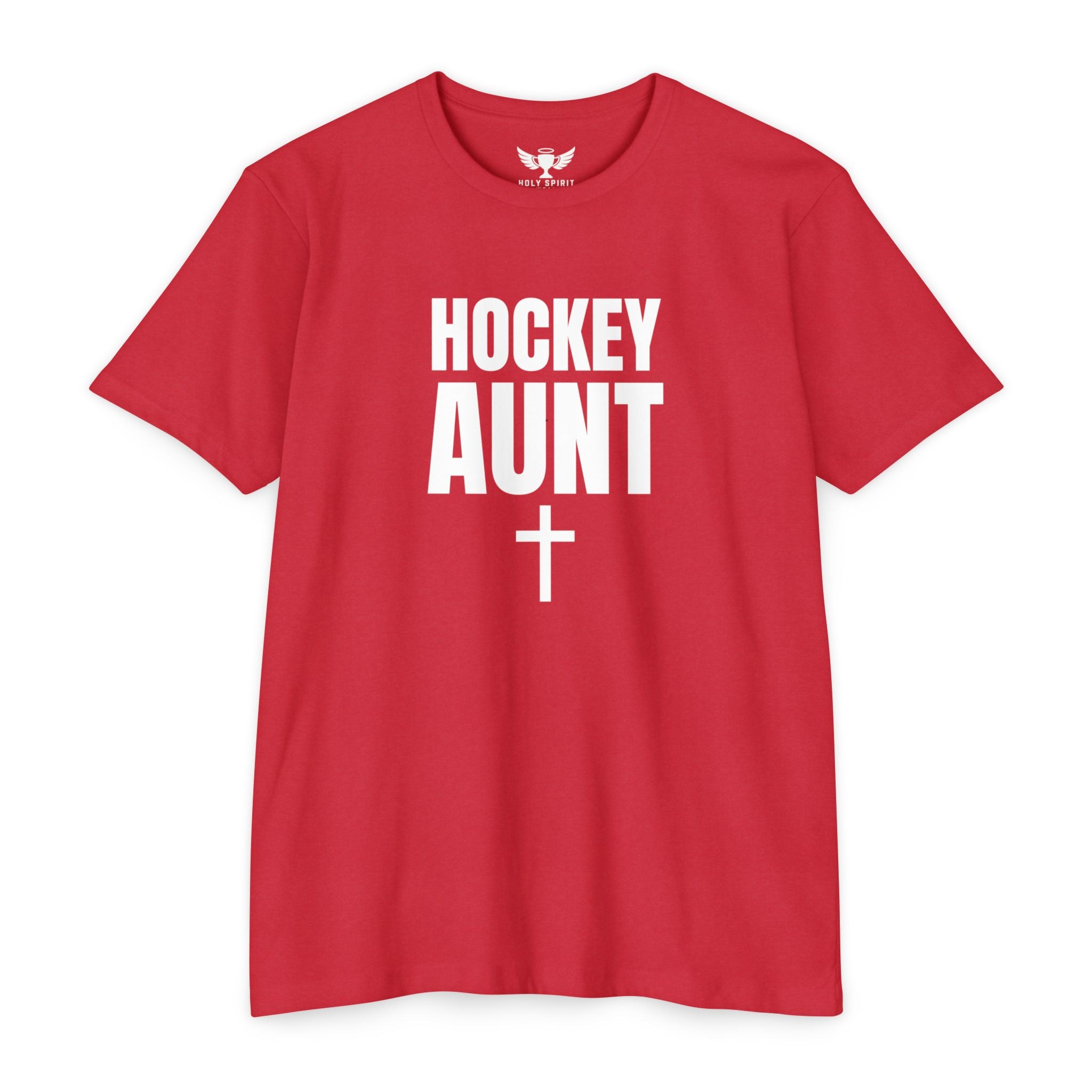 Hockey Aunt T-Shirt — Personalized Back Number Jersey with Cross