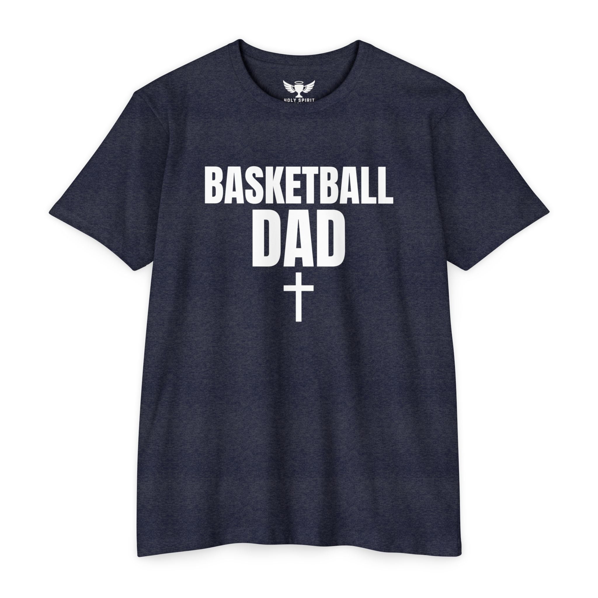 Basketball Dad T-Shirt with Cross — Custom Name & Number