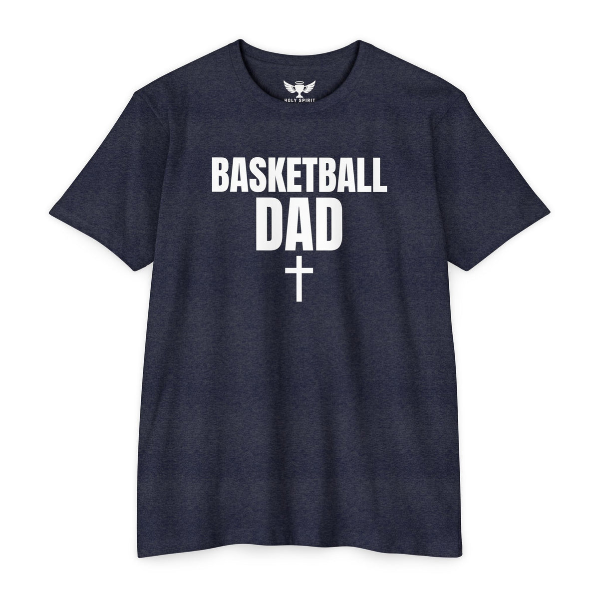 Basketball Dad T-Shirt with Cross — Custom Name & Number