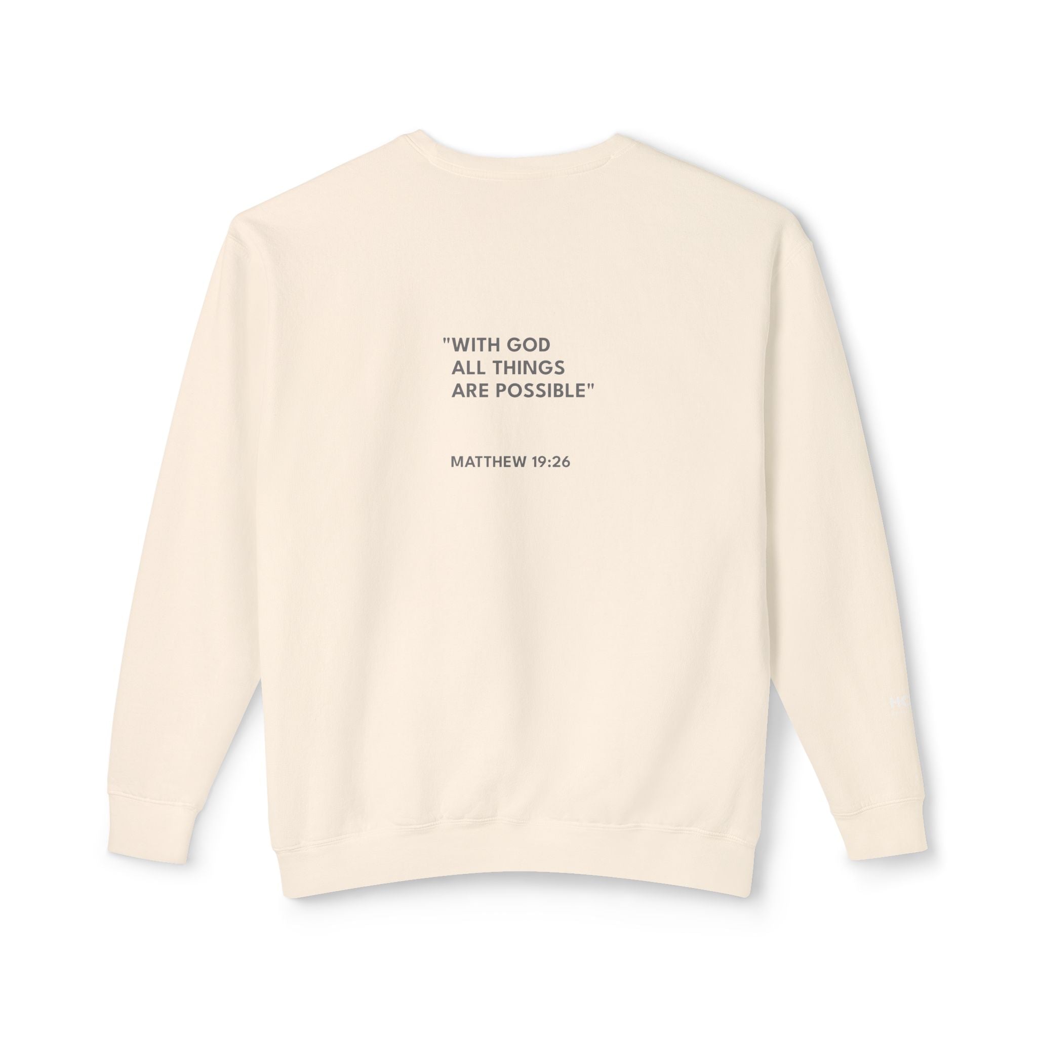 Matthew 19:26 Logo Crewneck Sweatshirt