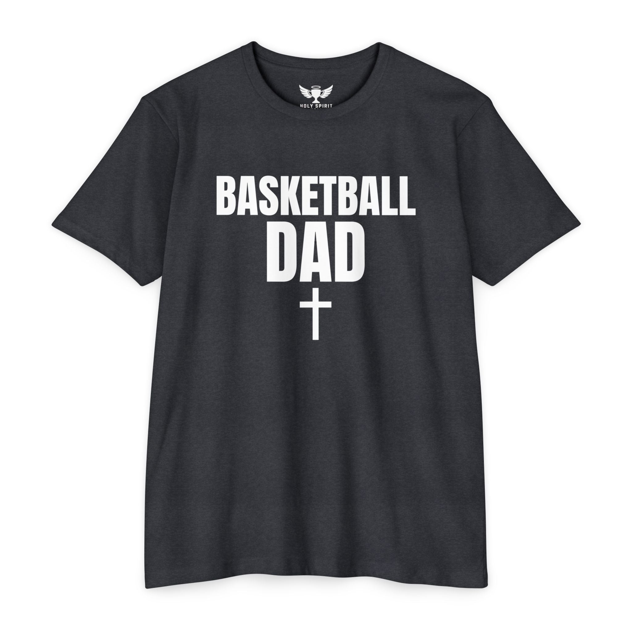 Basketball Dad T-Shirt with Cross — Custom Name & Number