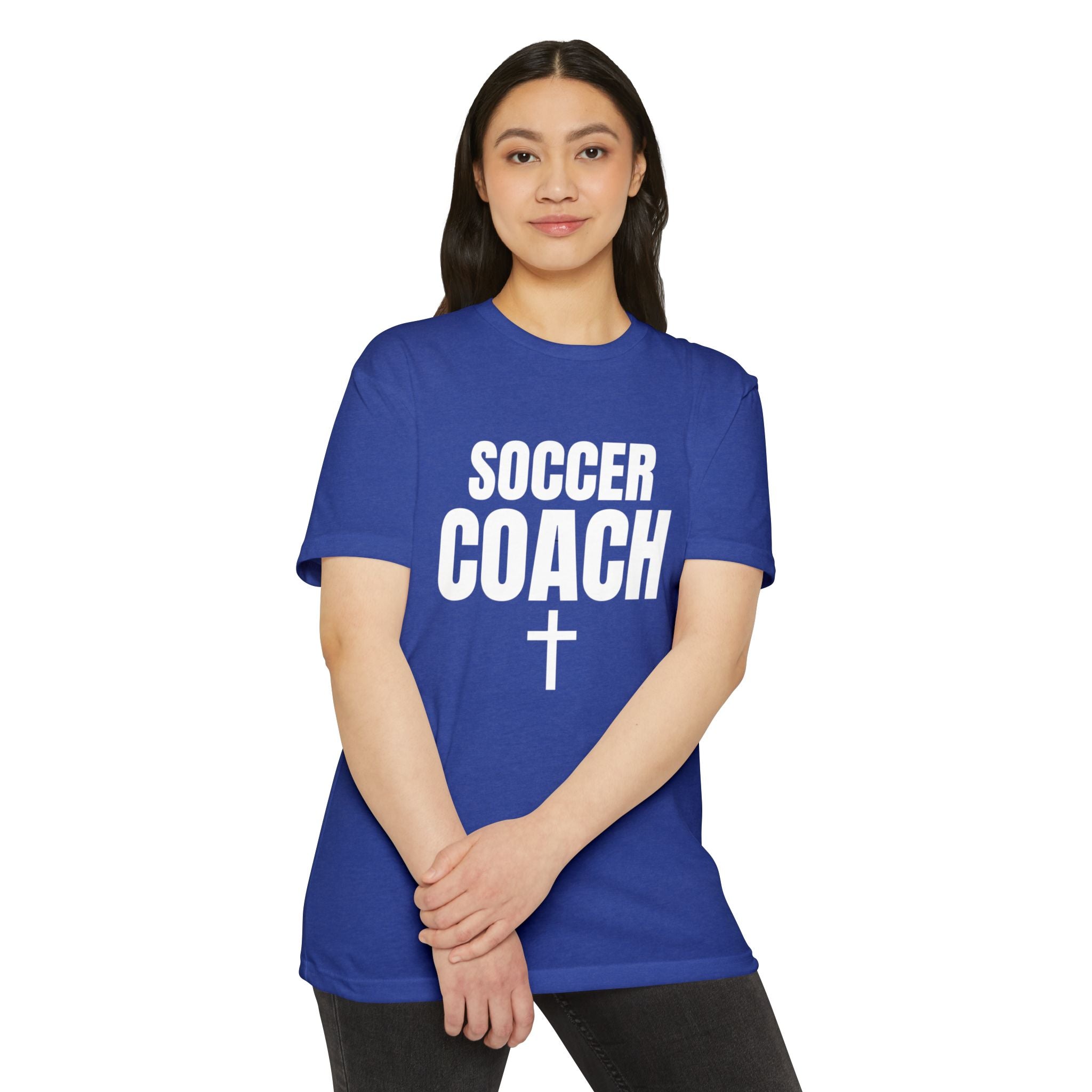 Soccer Coach T-Shirt — Custom Name & Number Sports Tee