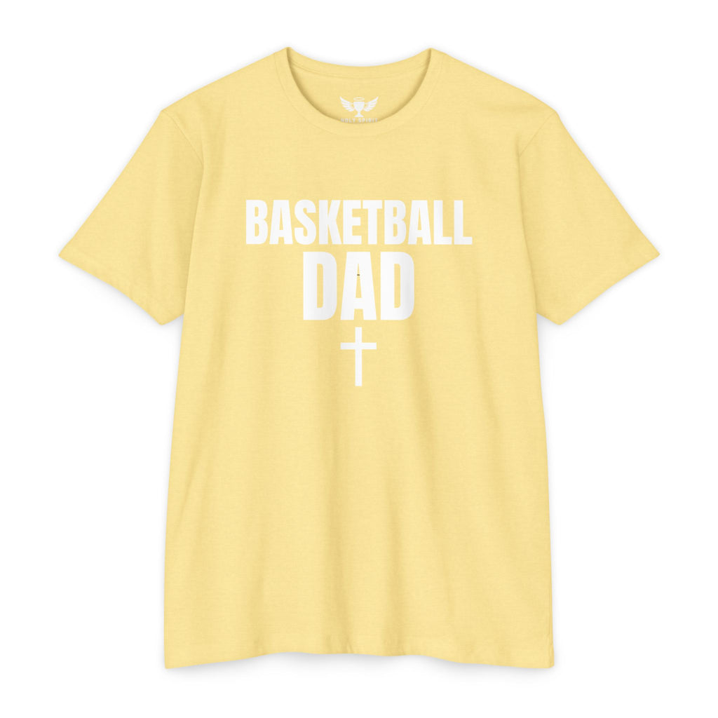 Basketball Dad T-Shirt with Cross — Custom Name & Number