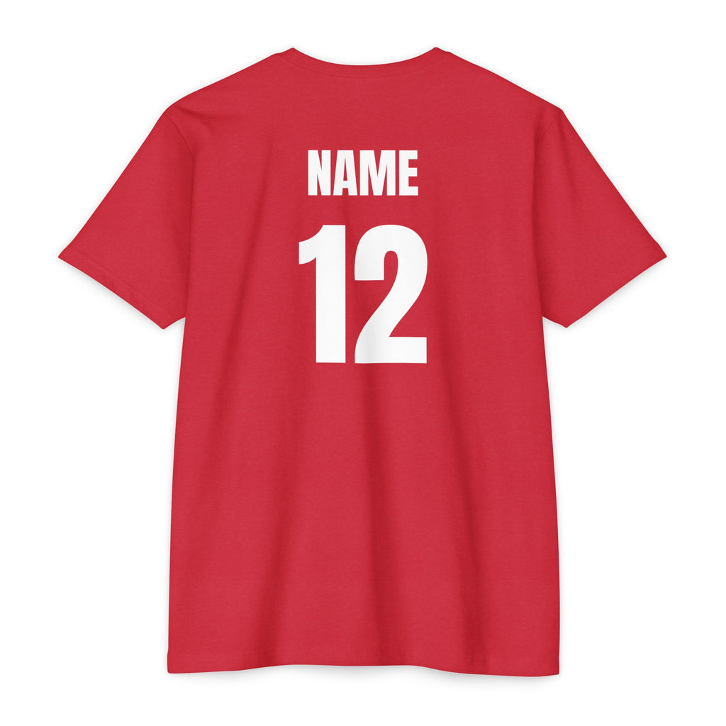 Baseball Fan T-Shirt — Custom Back Name & Number
