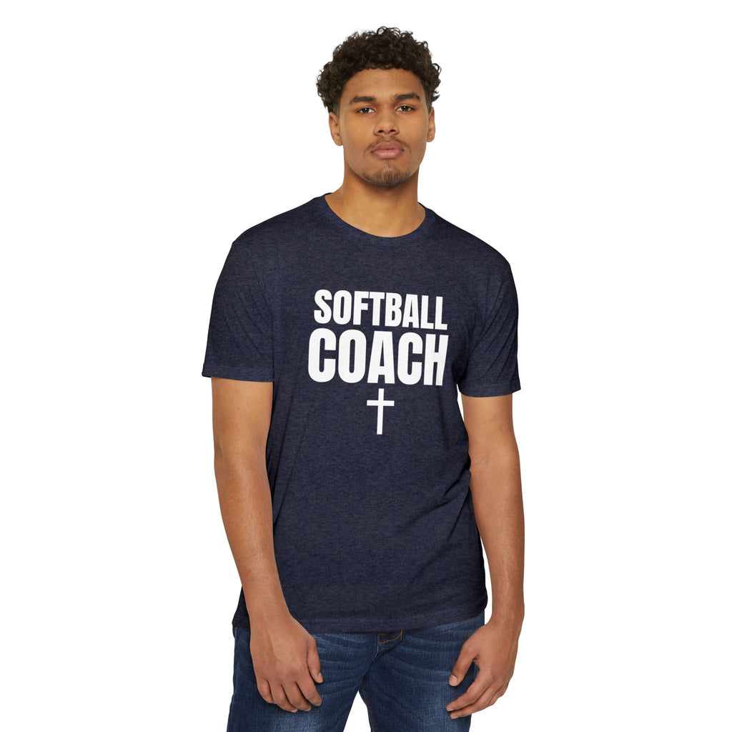 Softball Coach T-Shirt – Custom Back Name & Number