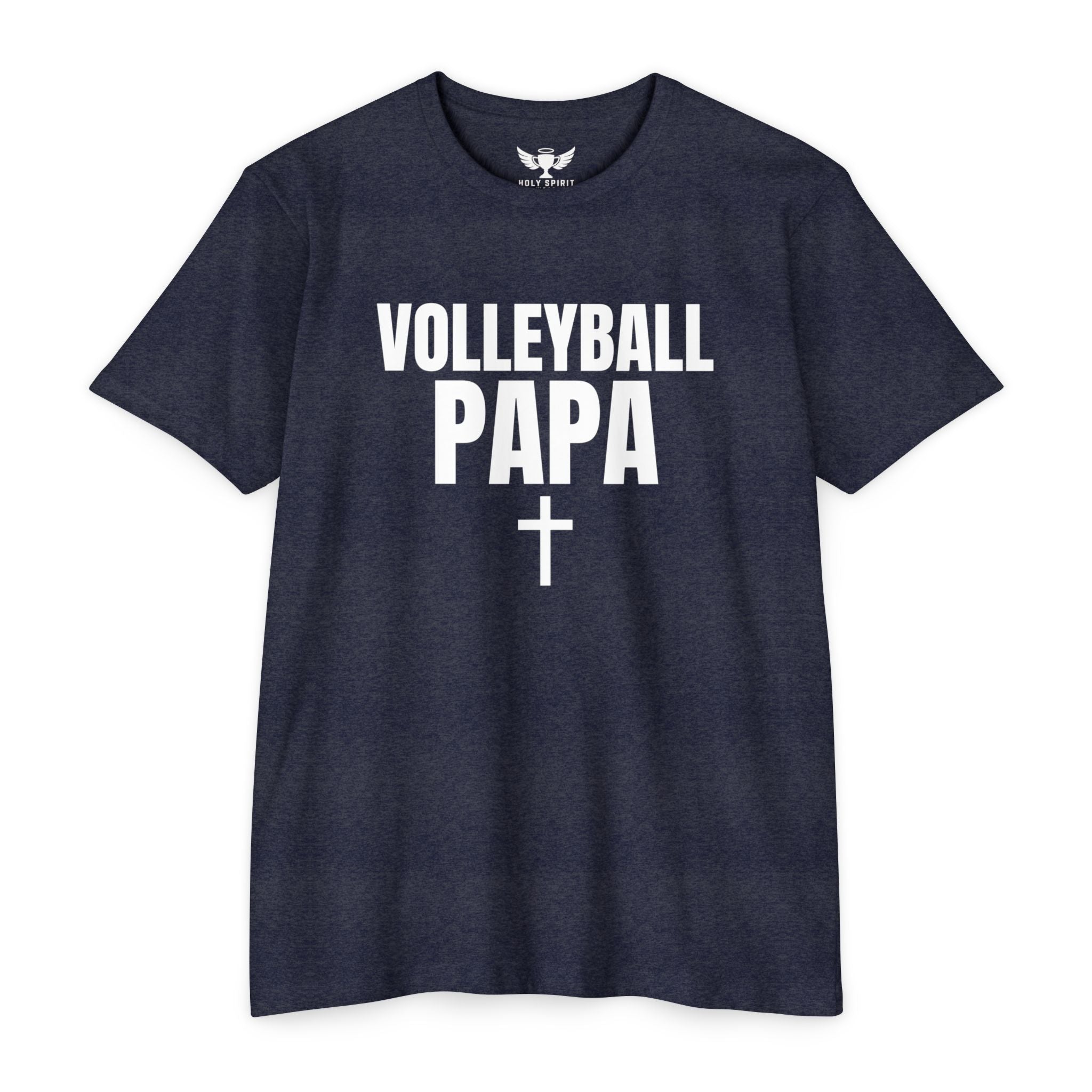 Volleyball Papa T-Shirt — Custom Back Name & Number