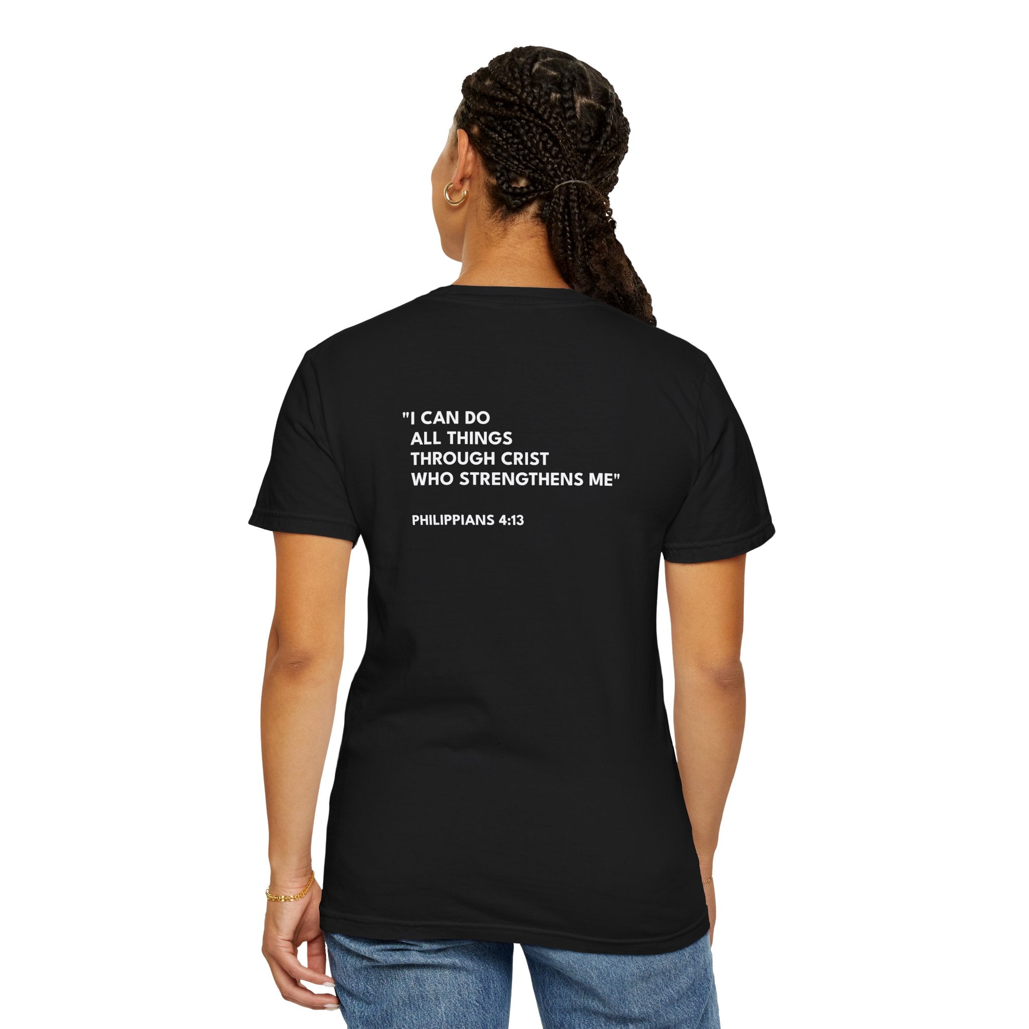 Philippians 4:13 Text Logo - Unisex Casual T-Shirt