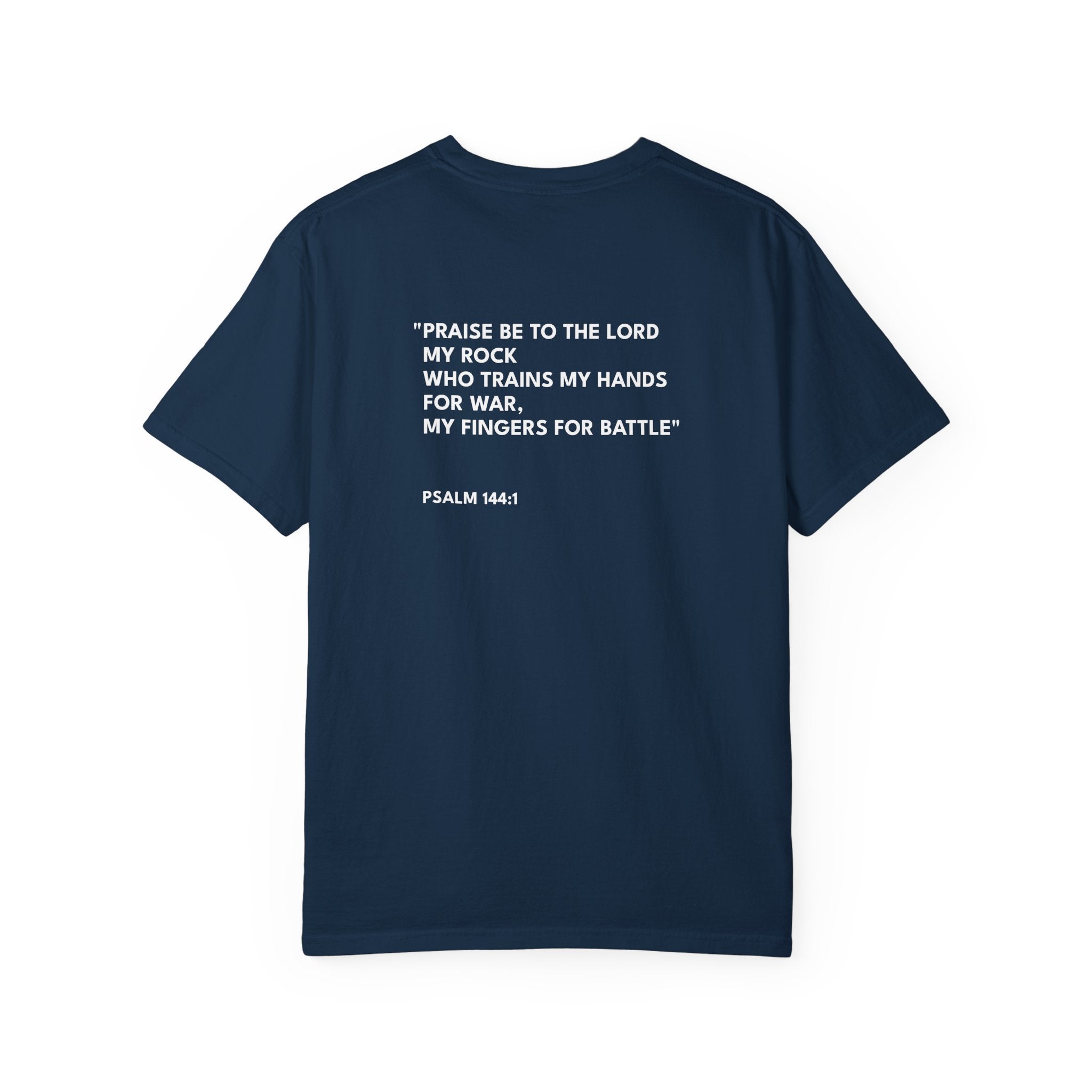 Psalm 144:1 Text Logo - Unisex Casual T-Shirt