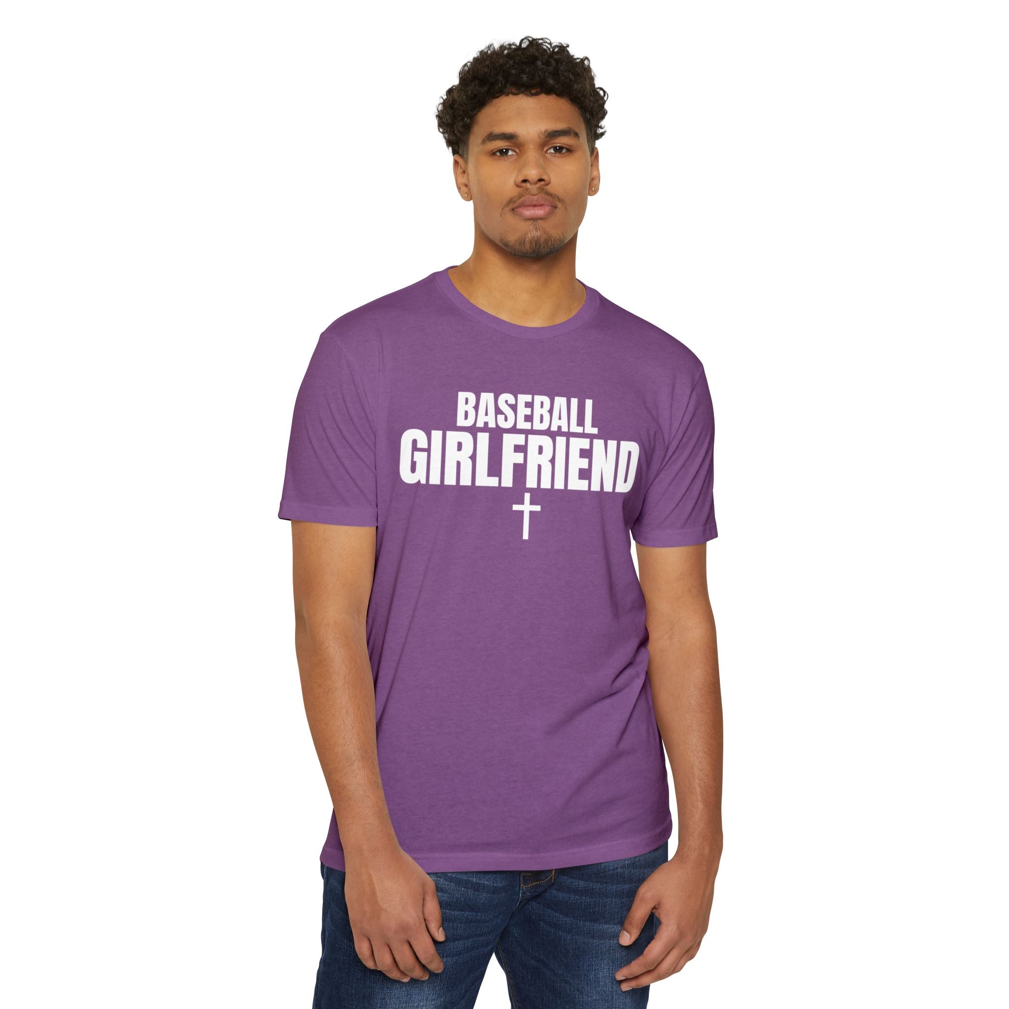 Baseball Girlfriend T-Shirt — Personalized Back Name & Number Tee