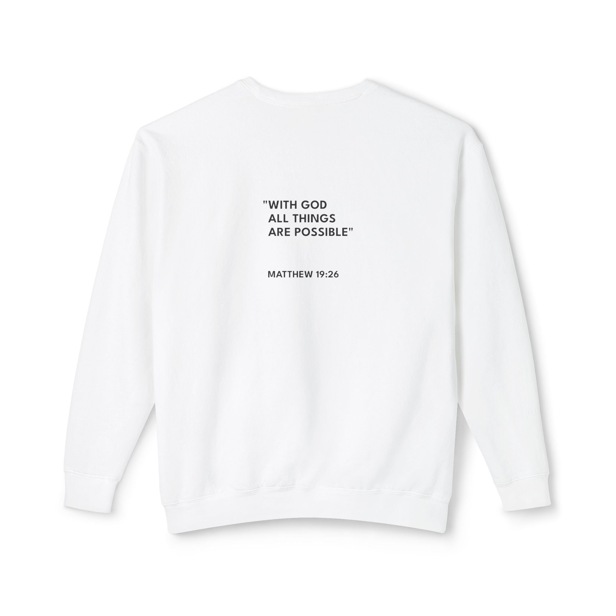 Matthew 19:26 Logo Crewneck Sweatshirt