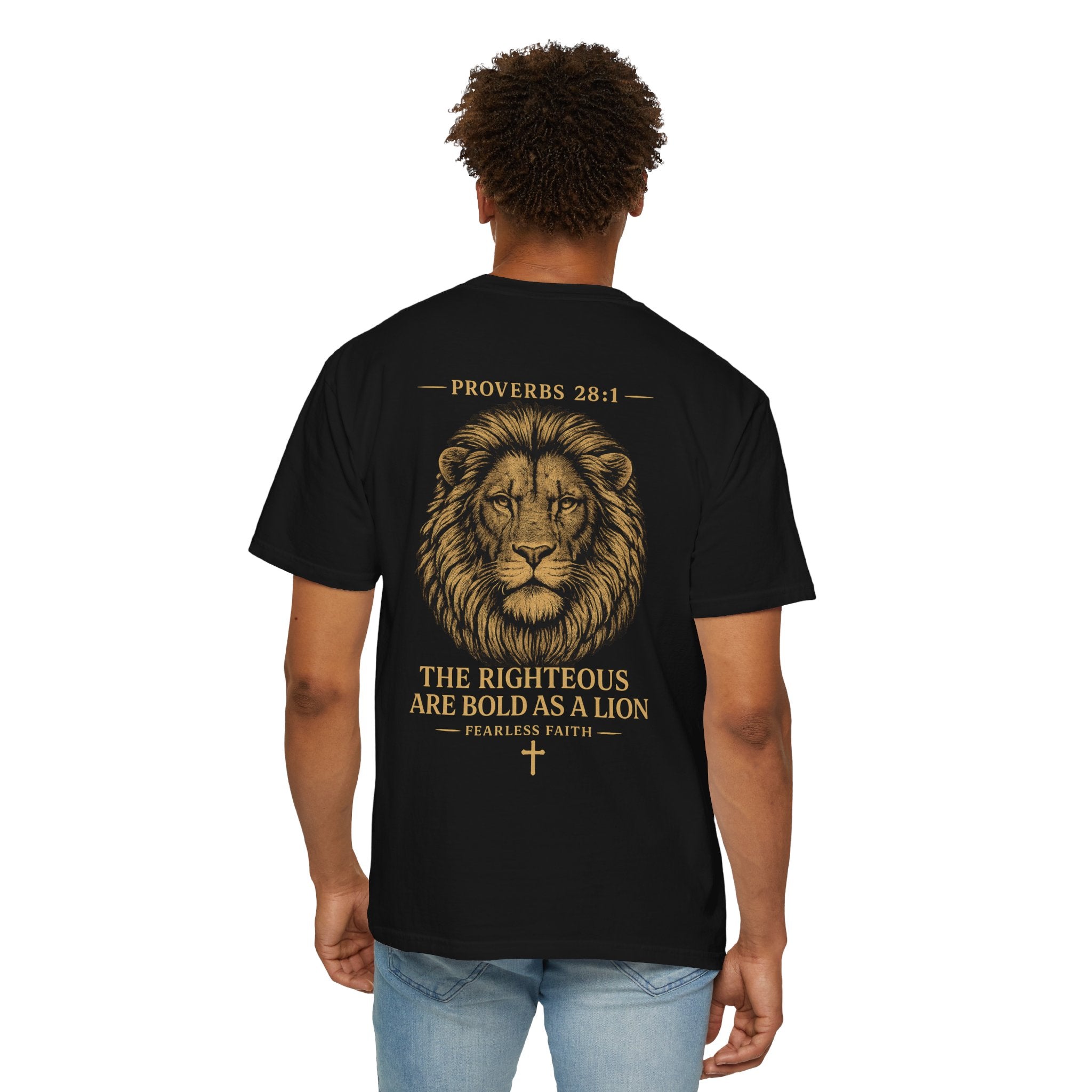 Proverbs 28:1 Streetwear T-Shirt — Comfort Colors Garment-Dyed Tee