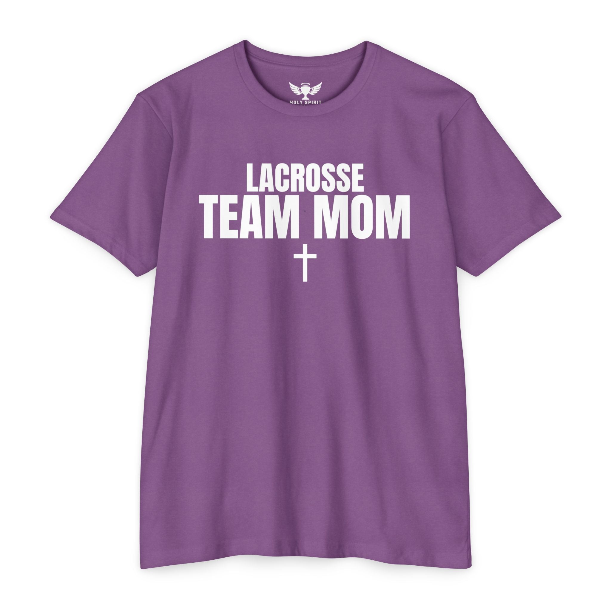 Lacrosse Team Mom T-Shirt — Custom Name & Number Sports Tee