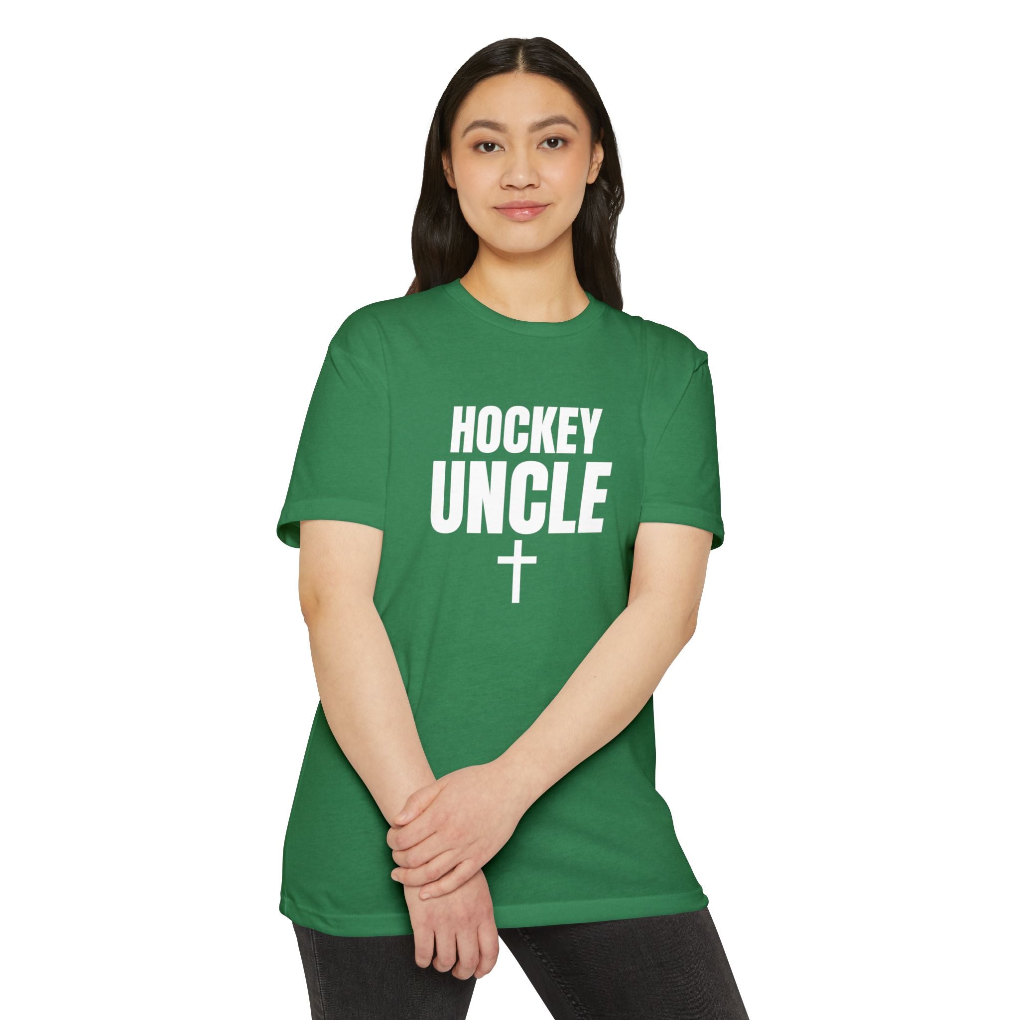 Hockey Uncle T-Shirt — Custom Back Name & Number Sports Tee