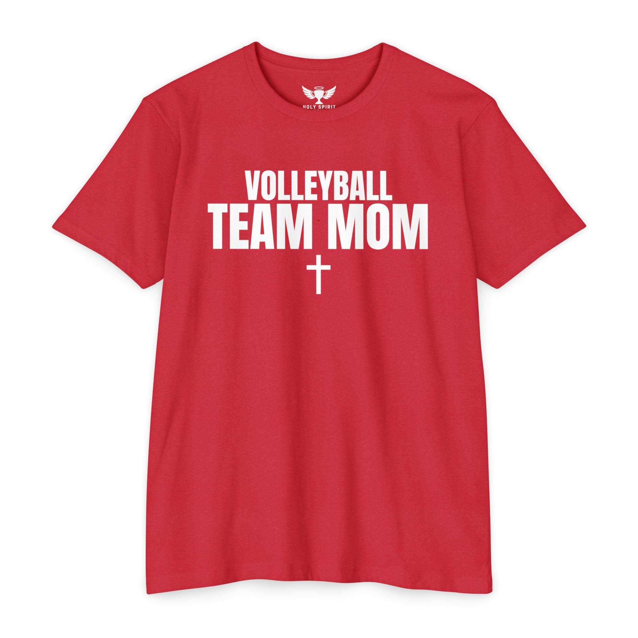 Volleyball Team Mom T-Shirt — Custom Name & Number Sports Tee