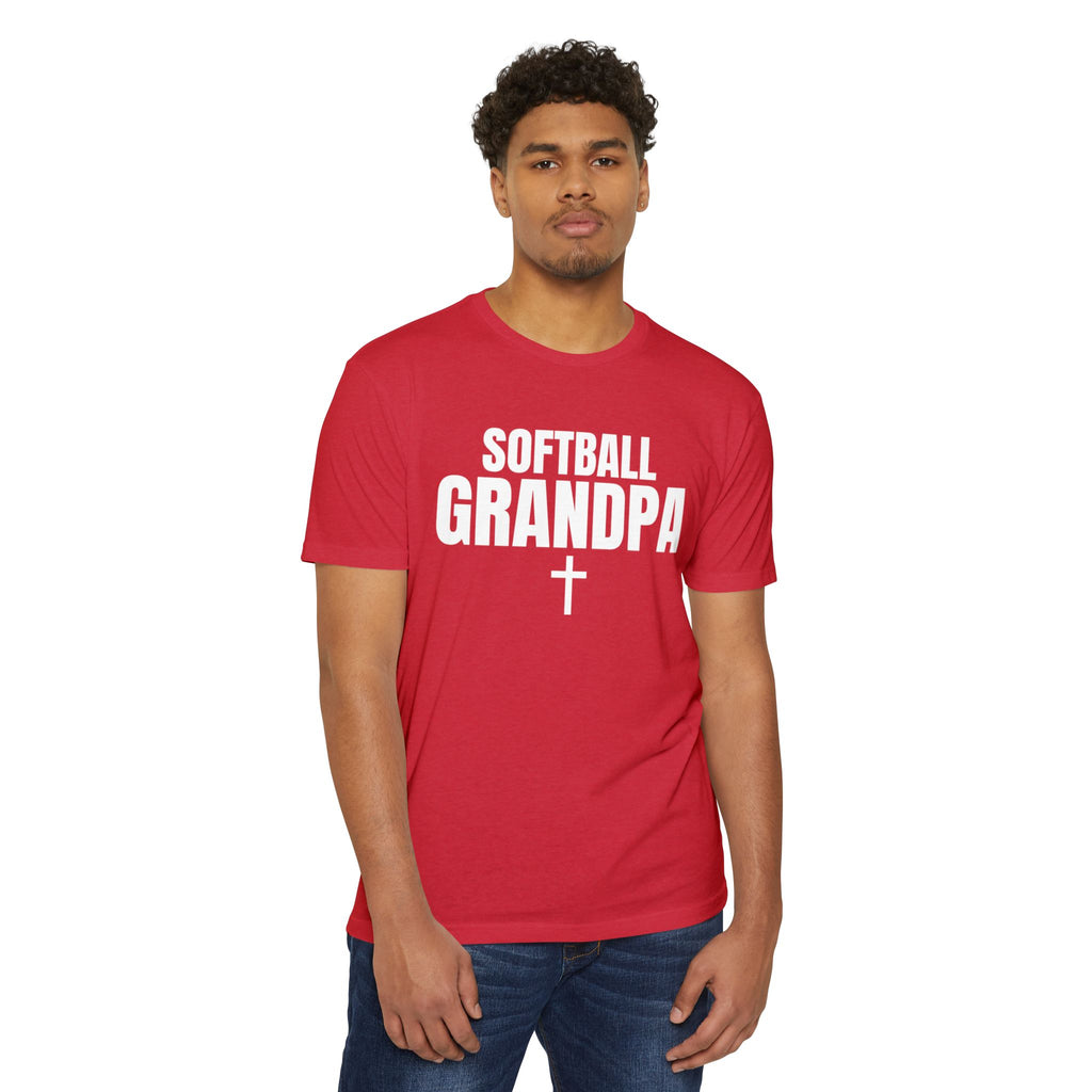 Softball Grandpa T-Shirt – Custom Back Name & Number