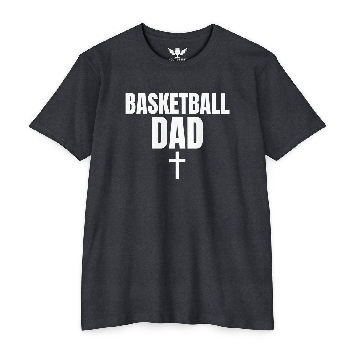 Basketball Dad T-Shirt with Cross — Custom Name & Number